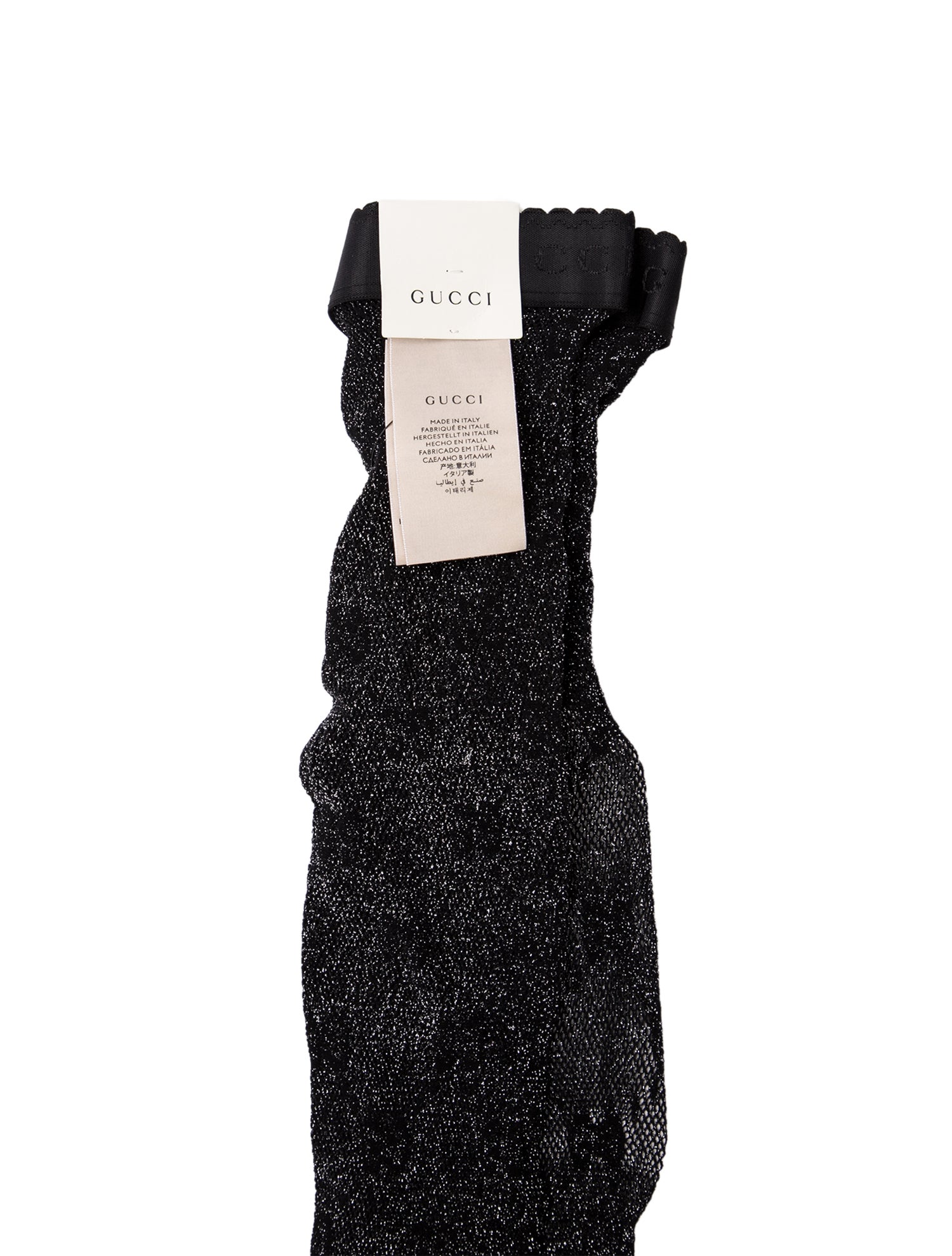 Gucci Mesh Tights With Glitter Accent w/Tags