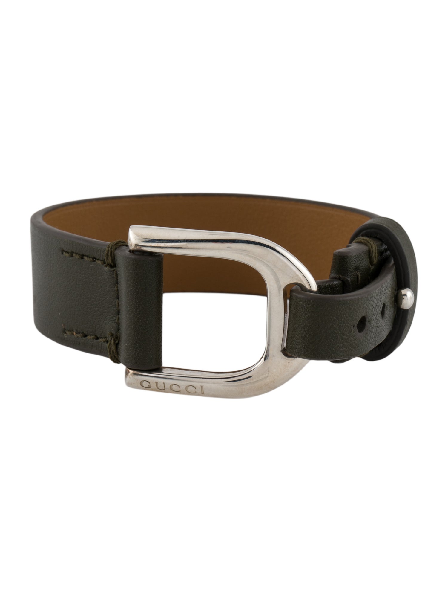 Gucci Leather Staffa Bracelet