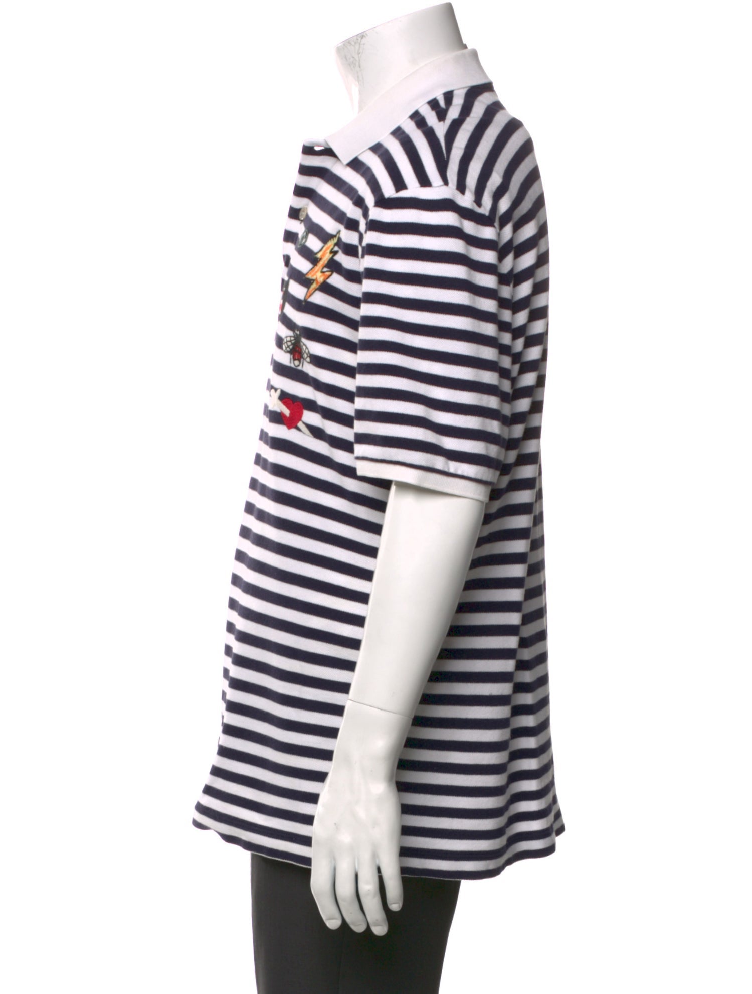 Gucci Striped Crew Neck Polo Shirt