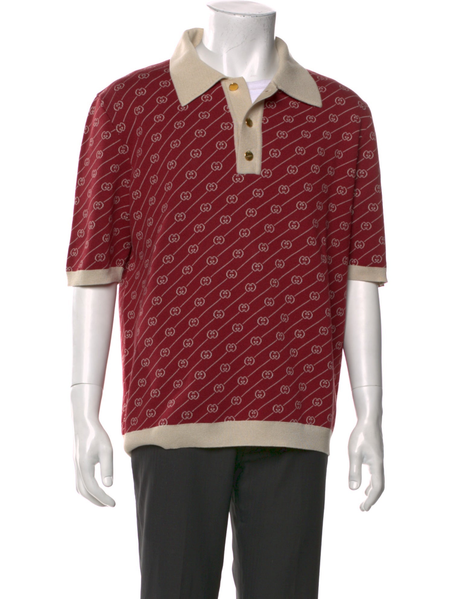 Gucci 2021 GG Logo Polo Shirt