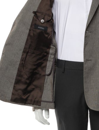 Gucci Solid Linen Blazer