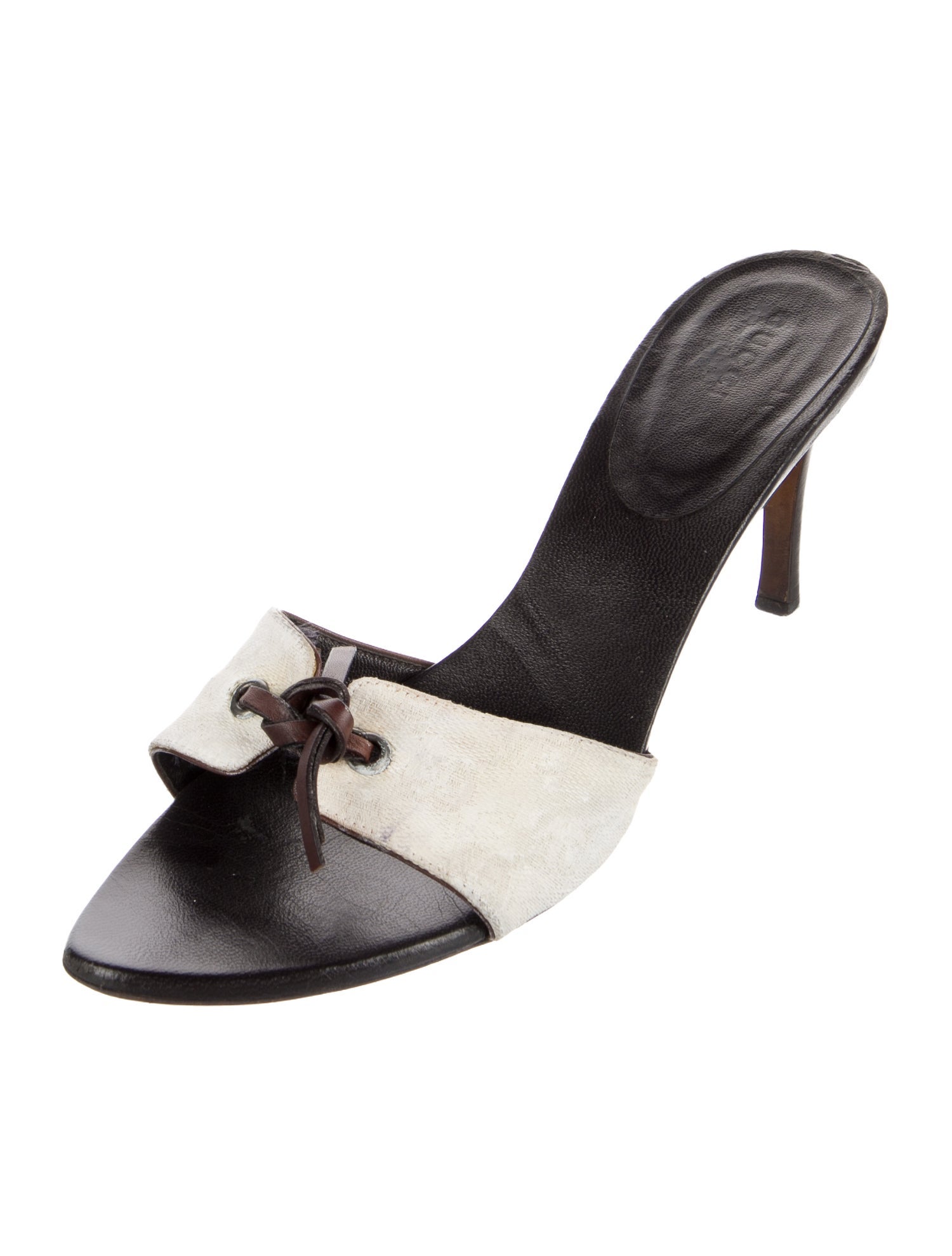 Gucci Vintage GG Canvas Slides