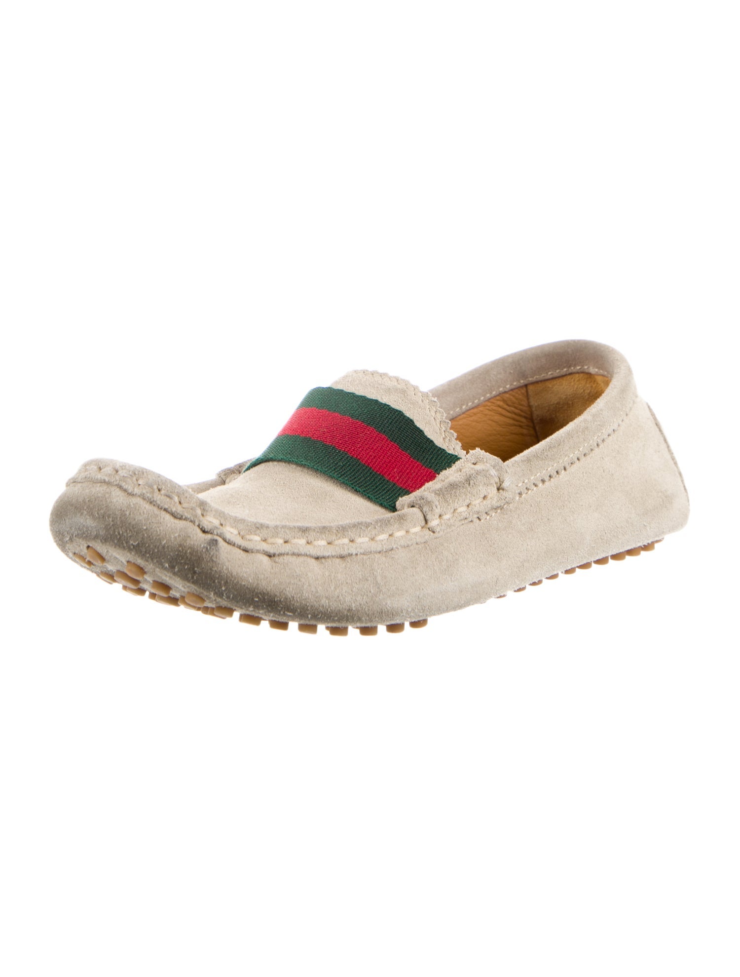 Gucci Kid Girls Web Accent Loafers
