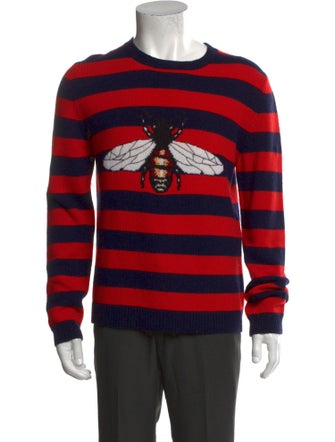 Gucci Bee Accent Wool Pullover