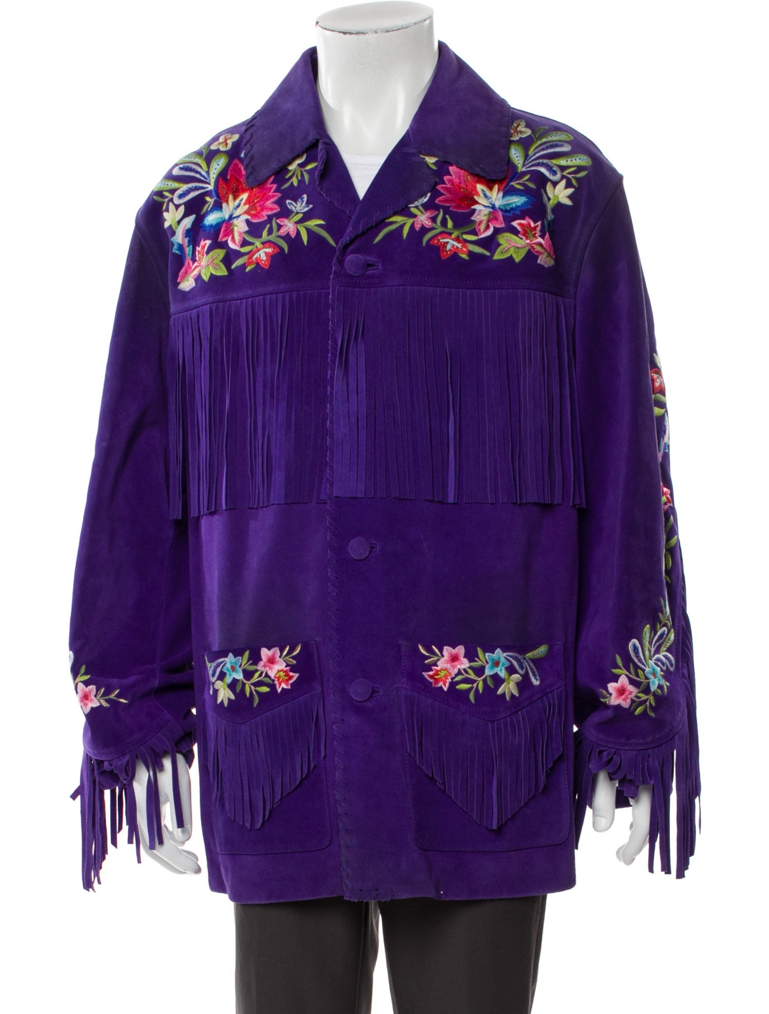 Gucci Calfskin Graphic Print Parka