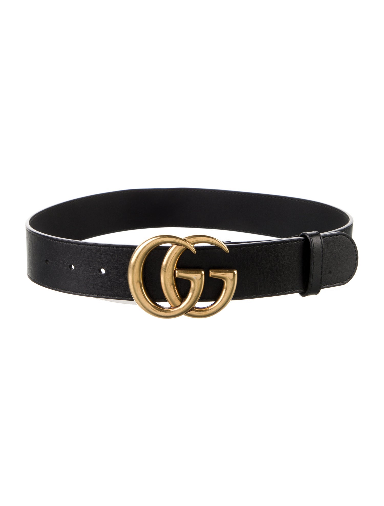 Gucci Double G Logo Leather Belt
