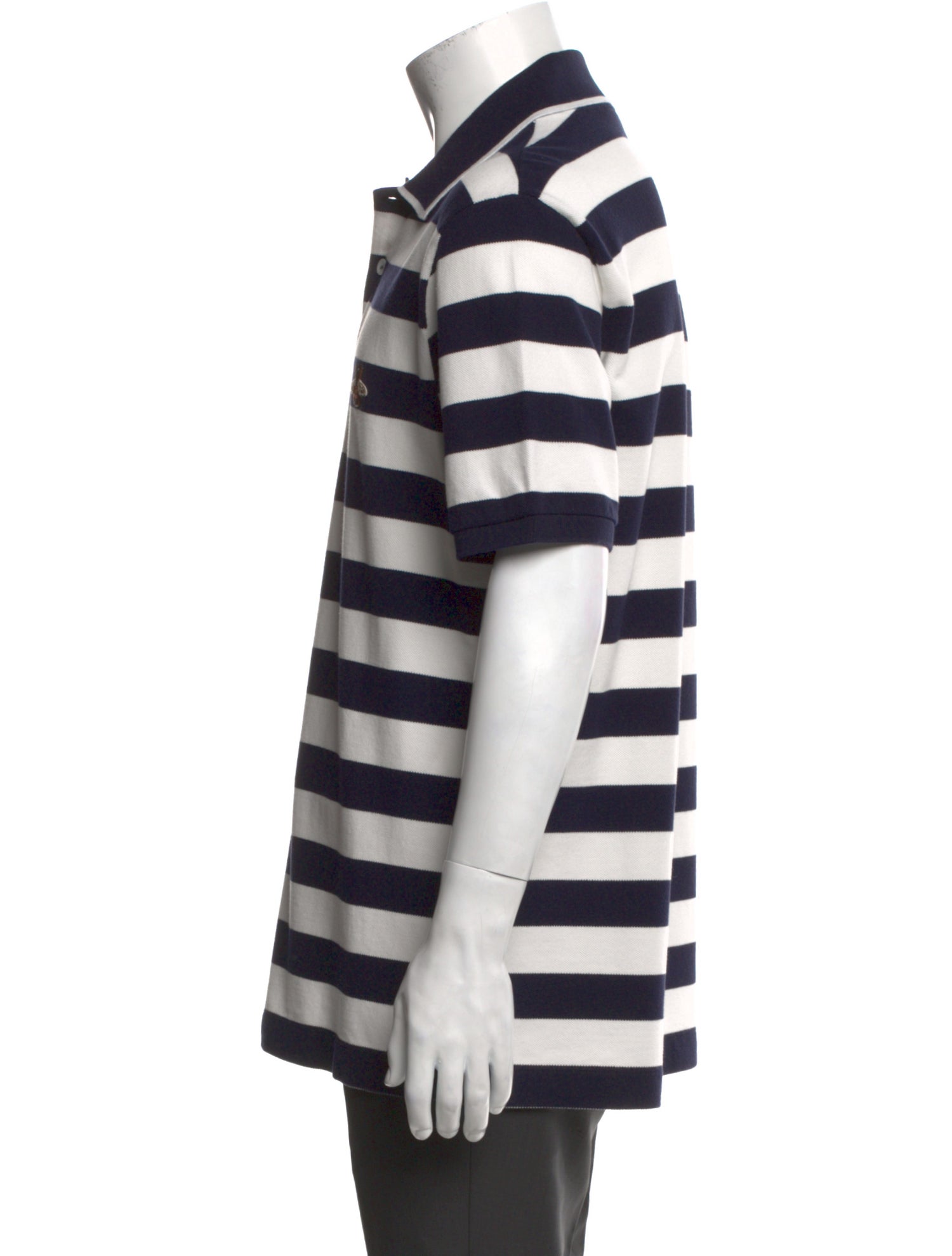 Gucci Bee Accent Bee Accent Striped Polo Shirt Polo Shirt