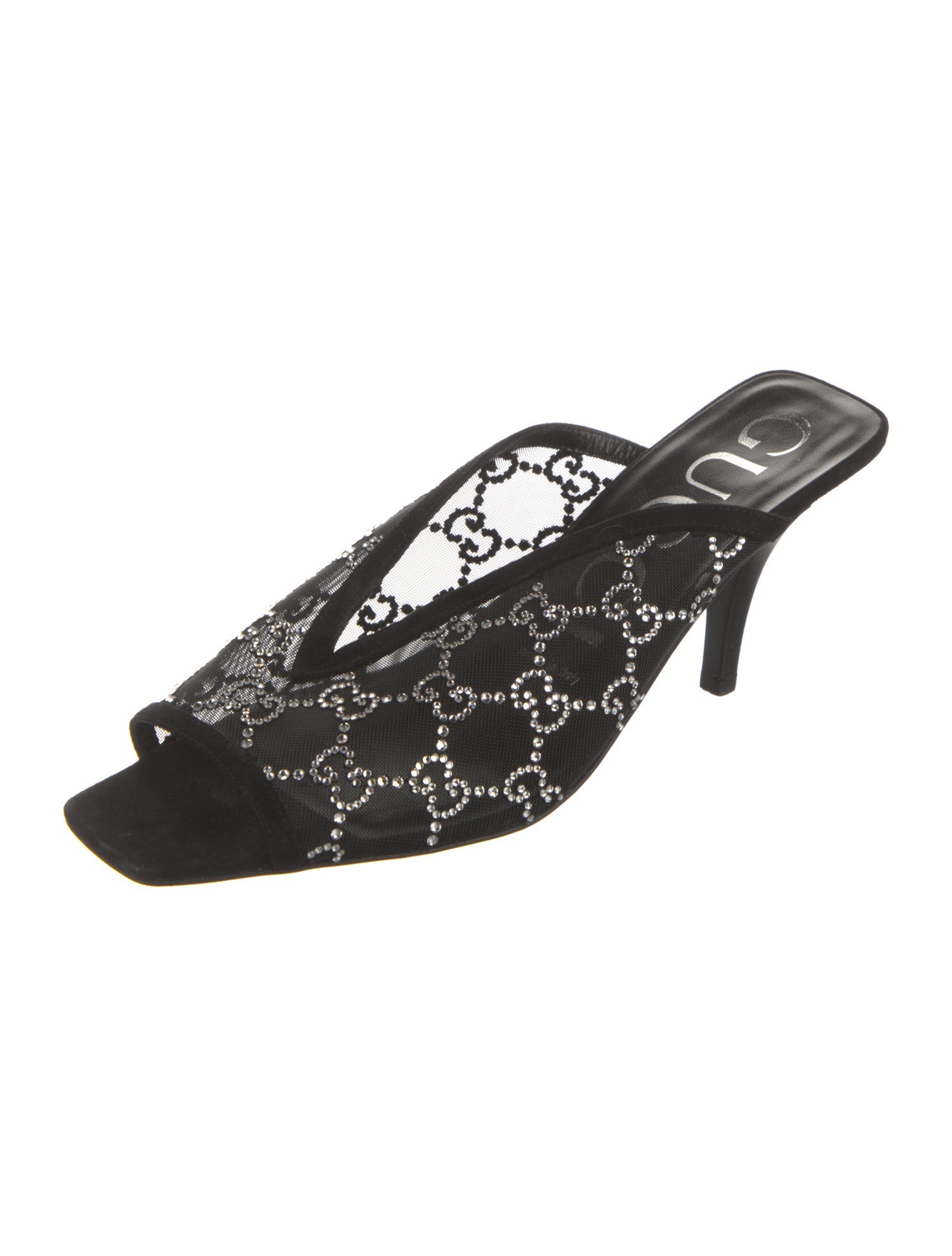 Gucci GG Logo Suede Slides