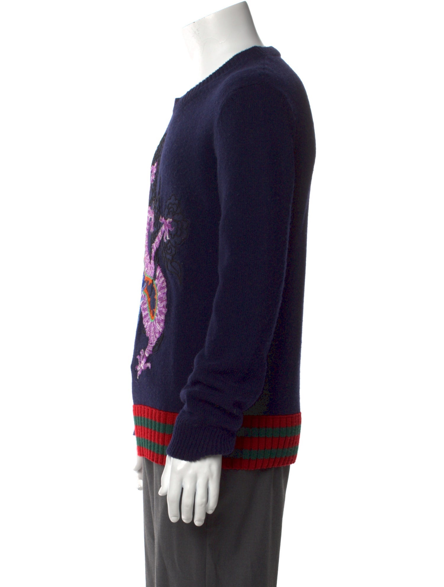 Gucci Web Accent Wool Pullover
