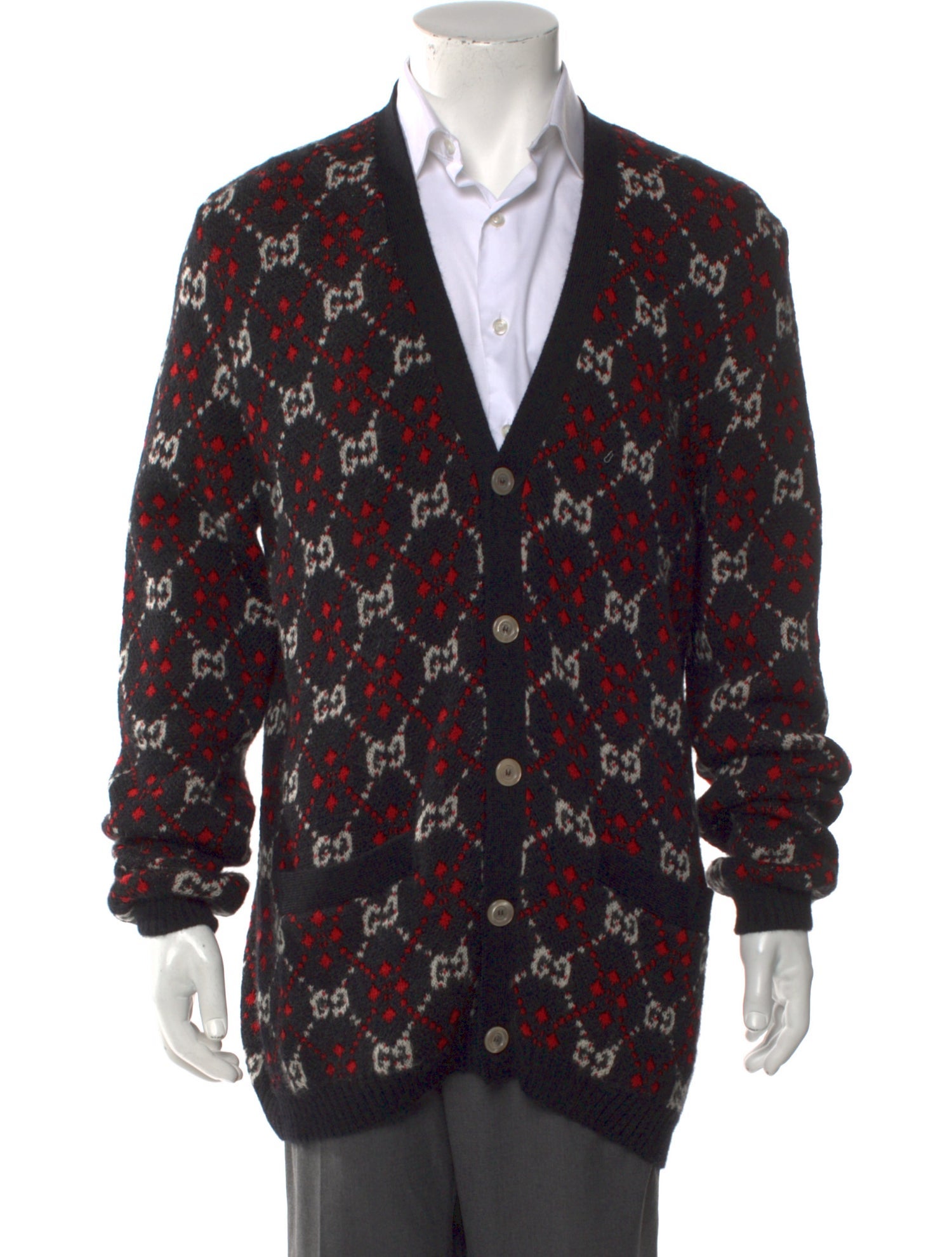 Gucci GG Logo Alpaca Cardigan