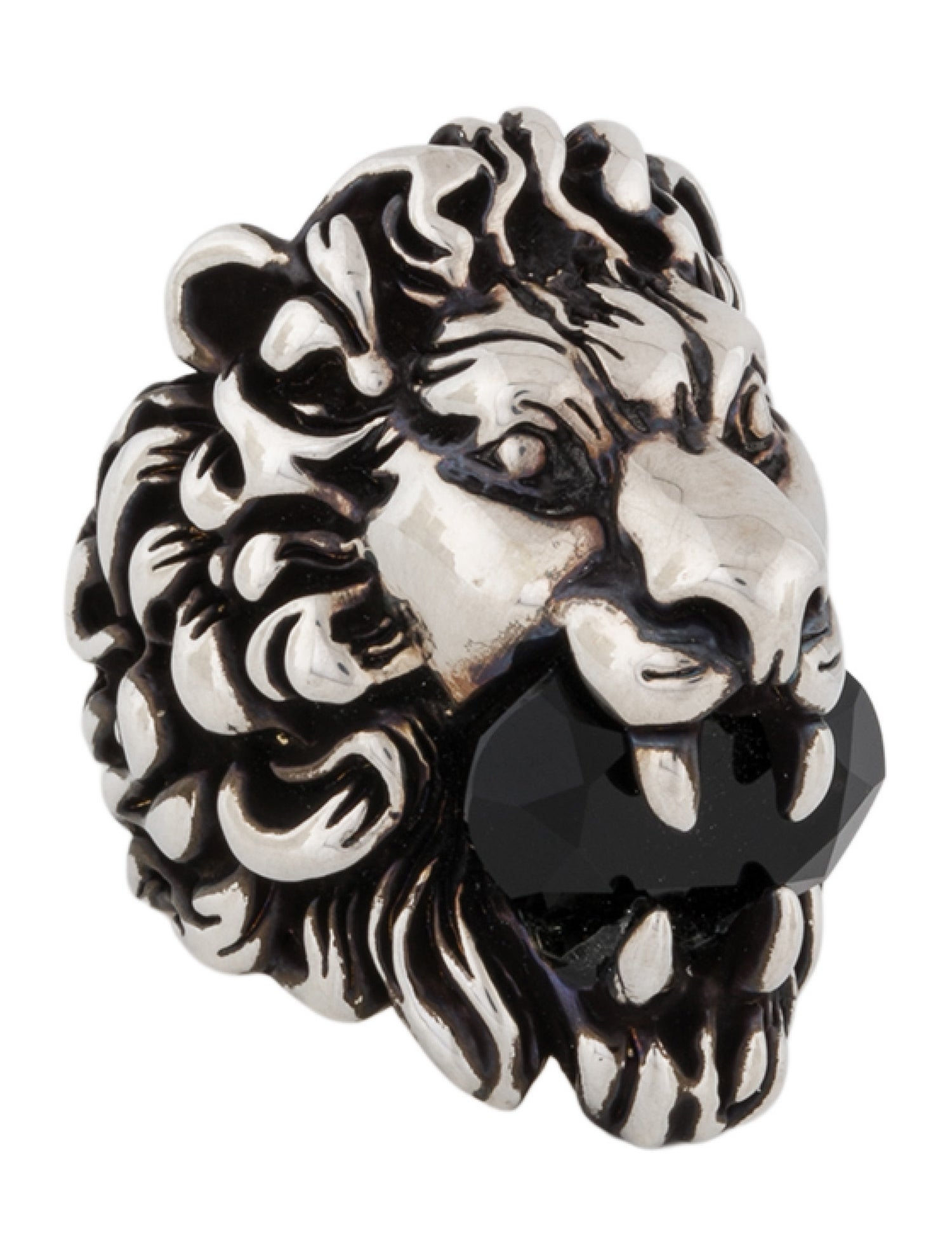 Gucci Crystal Lion Head Cocktail Ring
