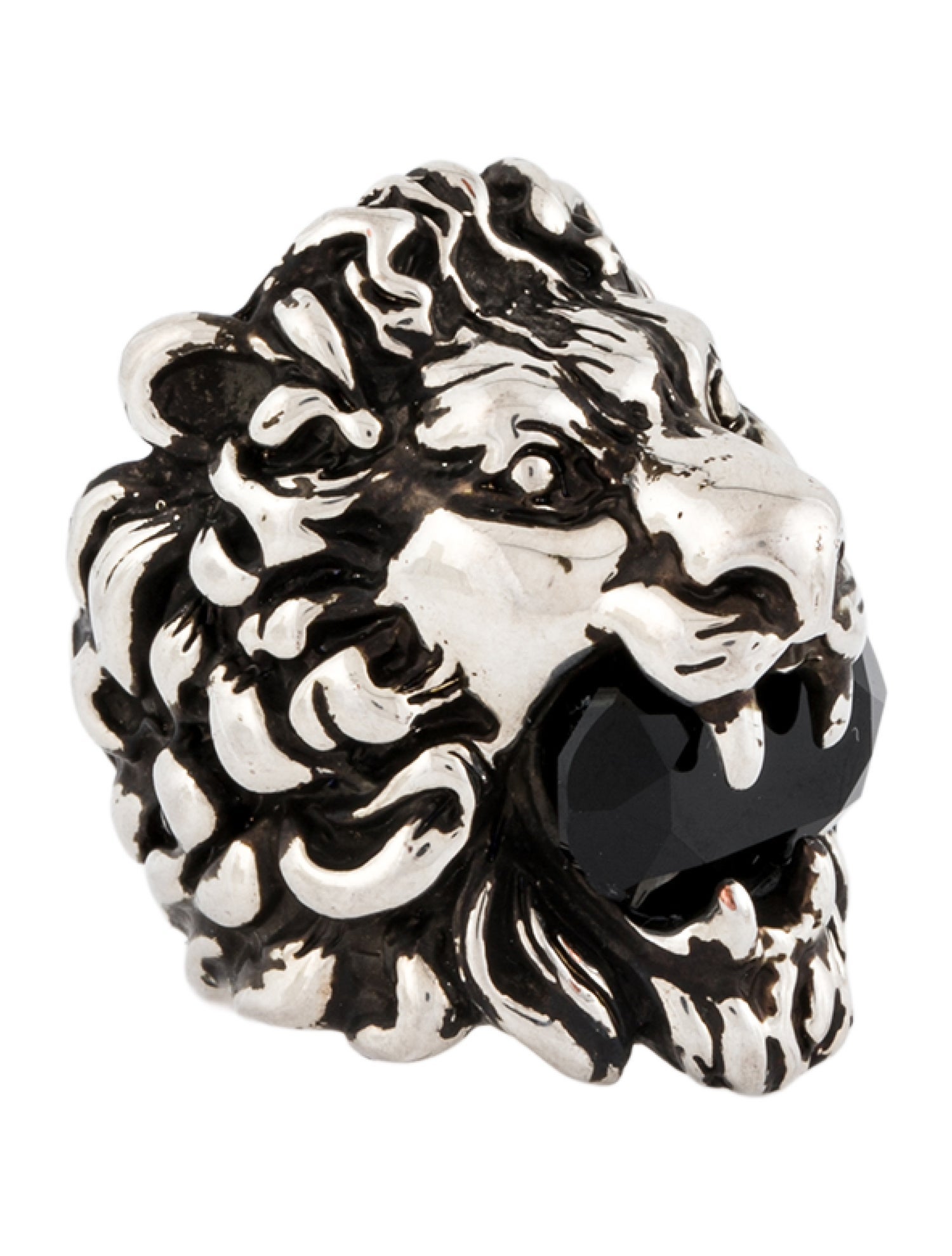 Gucci Crystal Lion Head Cocktail Ring