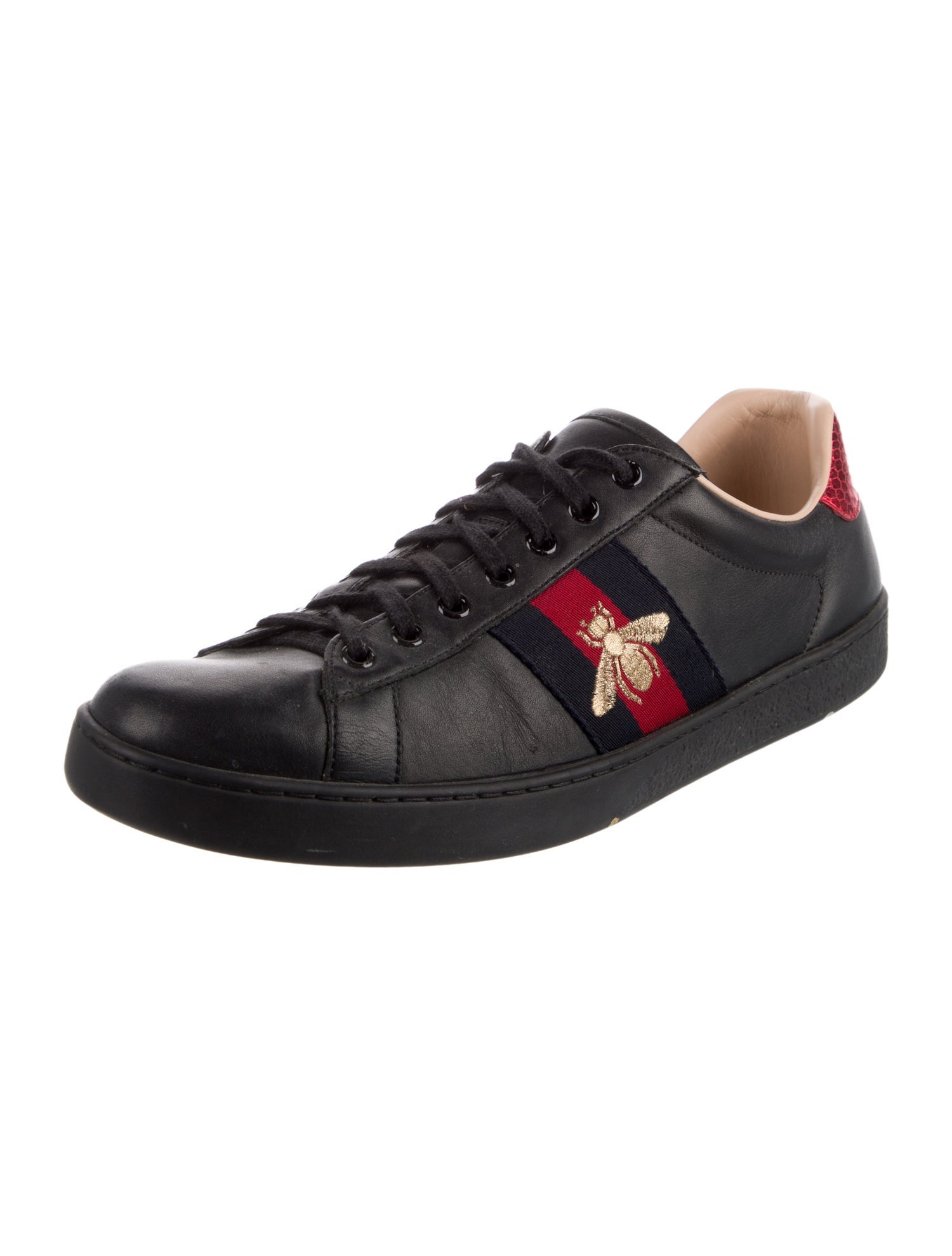 Gucci Sylvie Web Accent Leather Sneakers