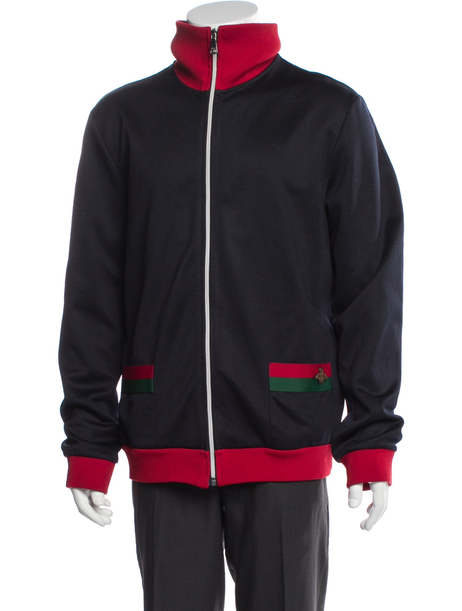 Gucci Colorblock Pattern Bomber Jacket