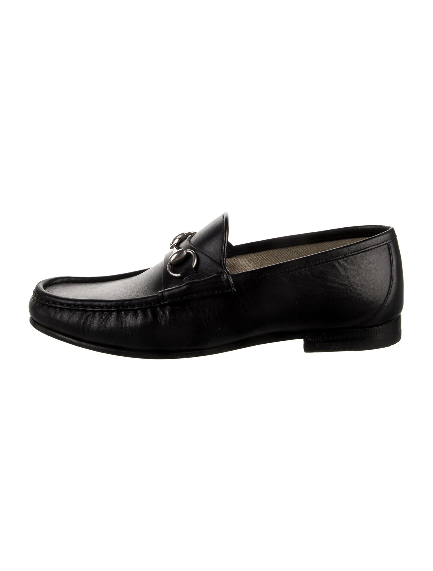 Gucci Horsebit Accent Leather Dress Loafers