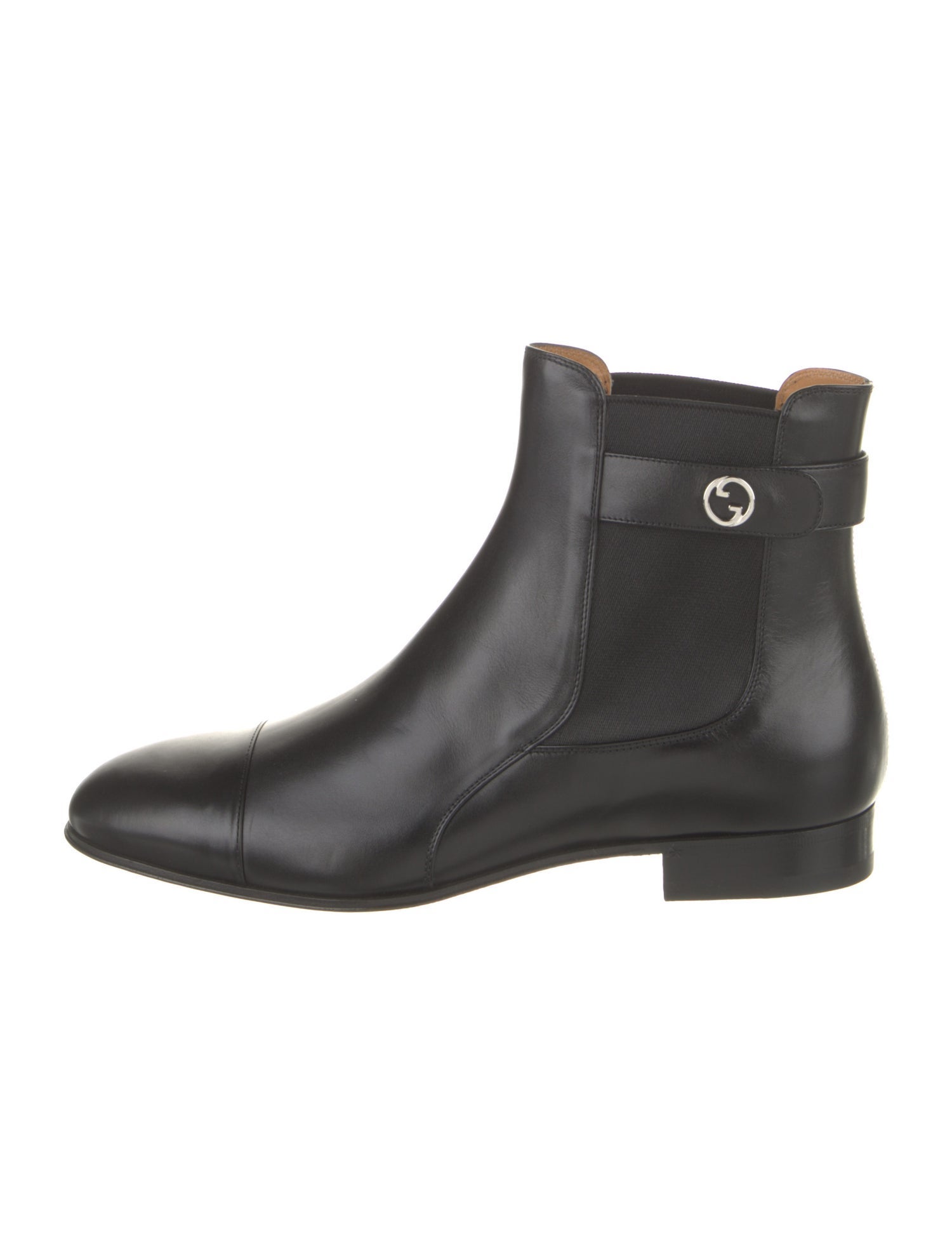 Gucci Interlocking G Logo Leather Chelsea Boots