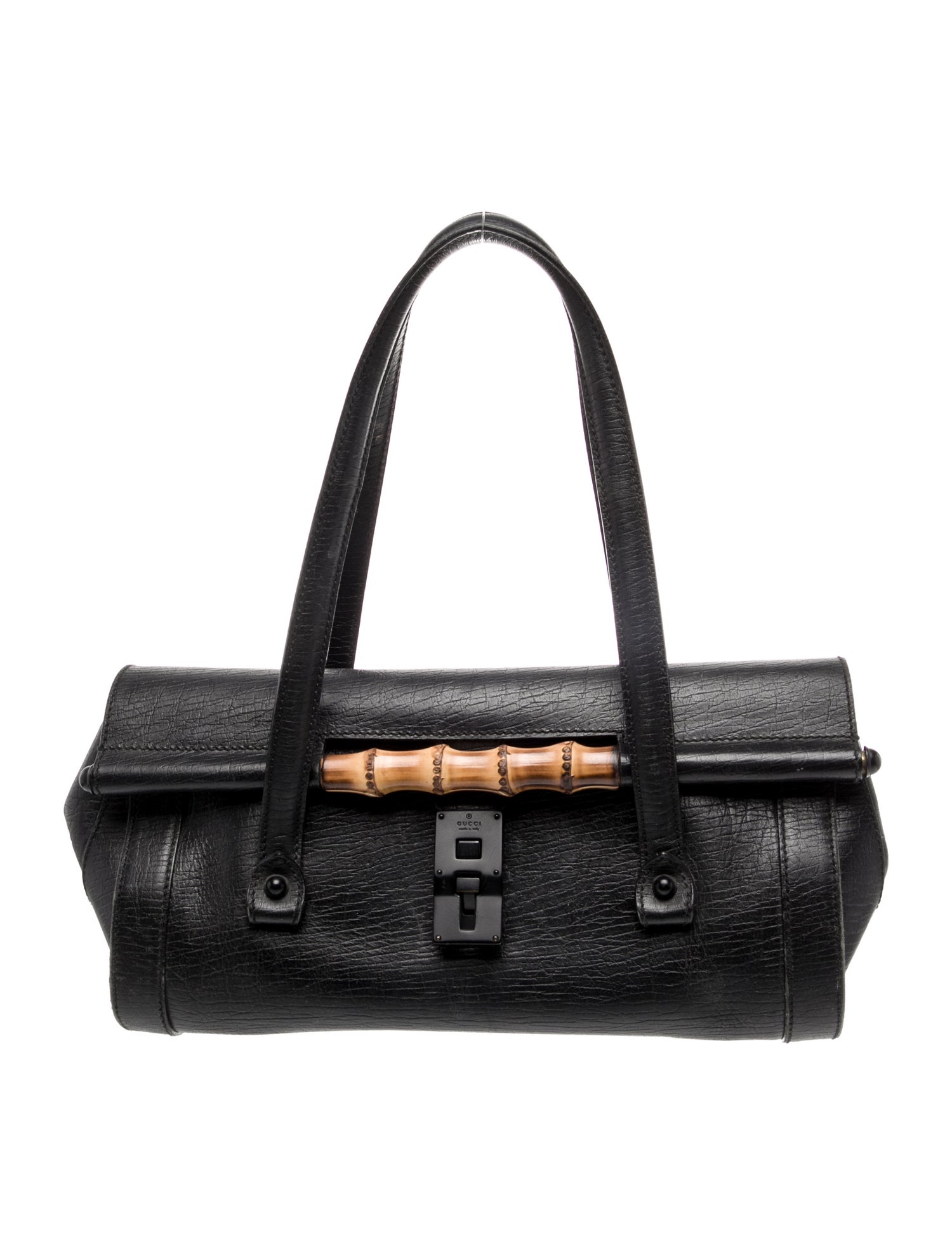 Franco Parmeggiani Croc Embossed Leather Rectangle Shoulder Bag