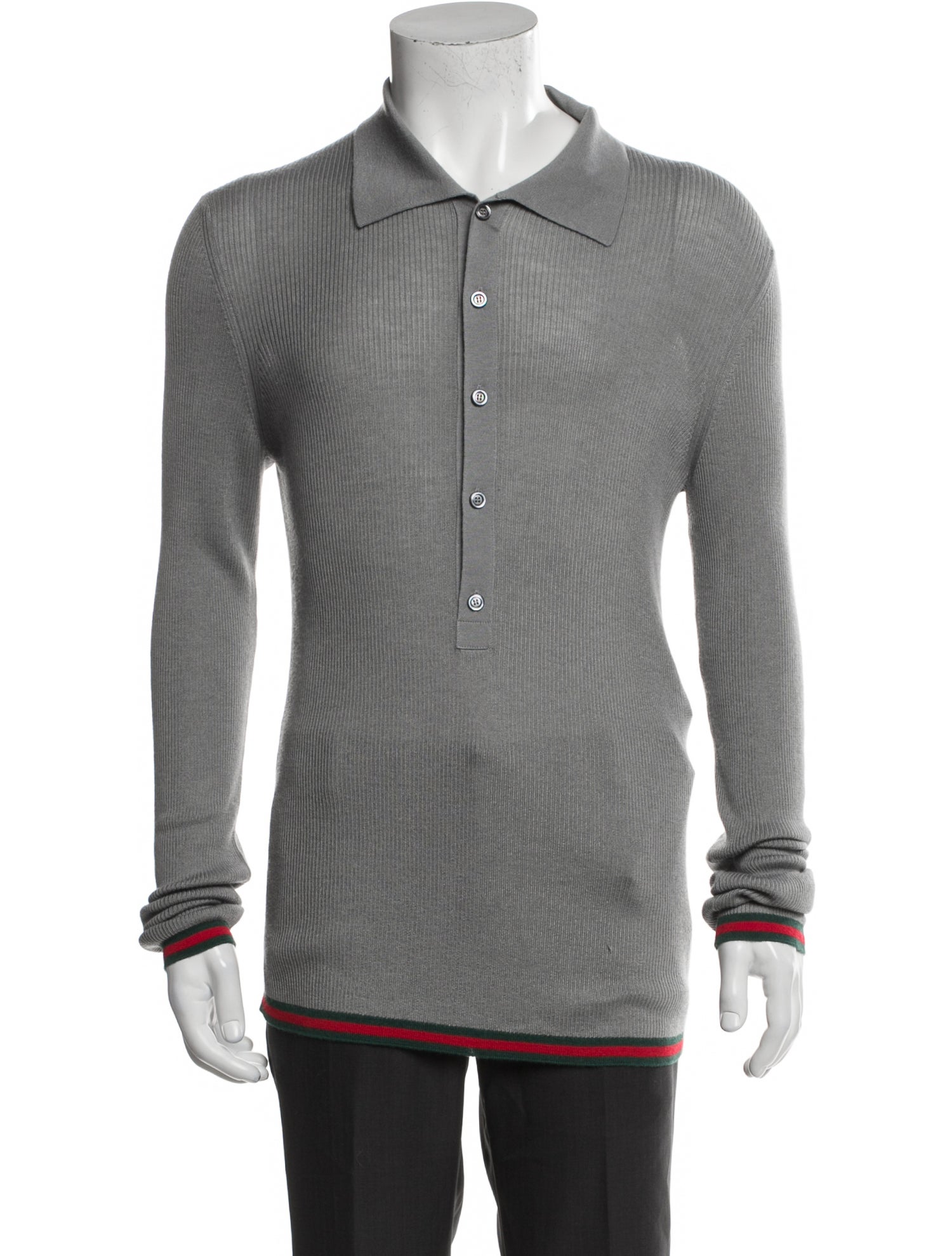 Gucci Cashmere Collar Polo Shirt