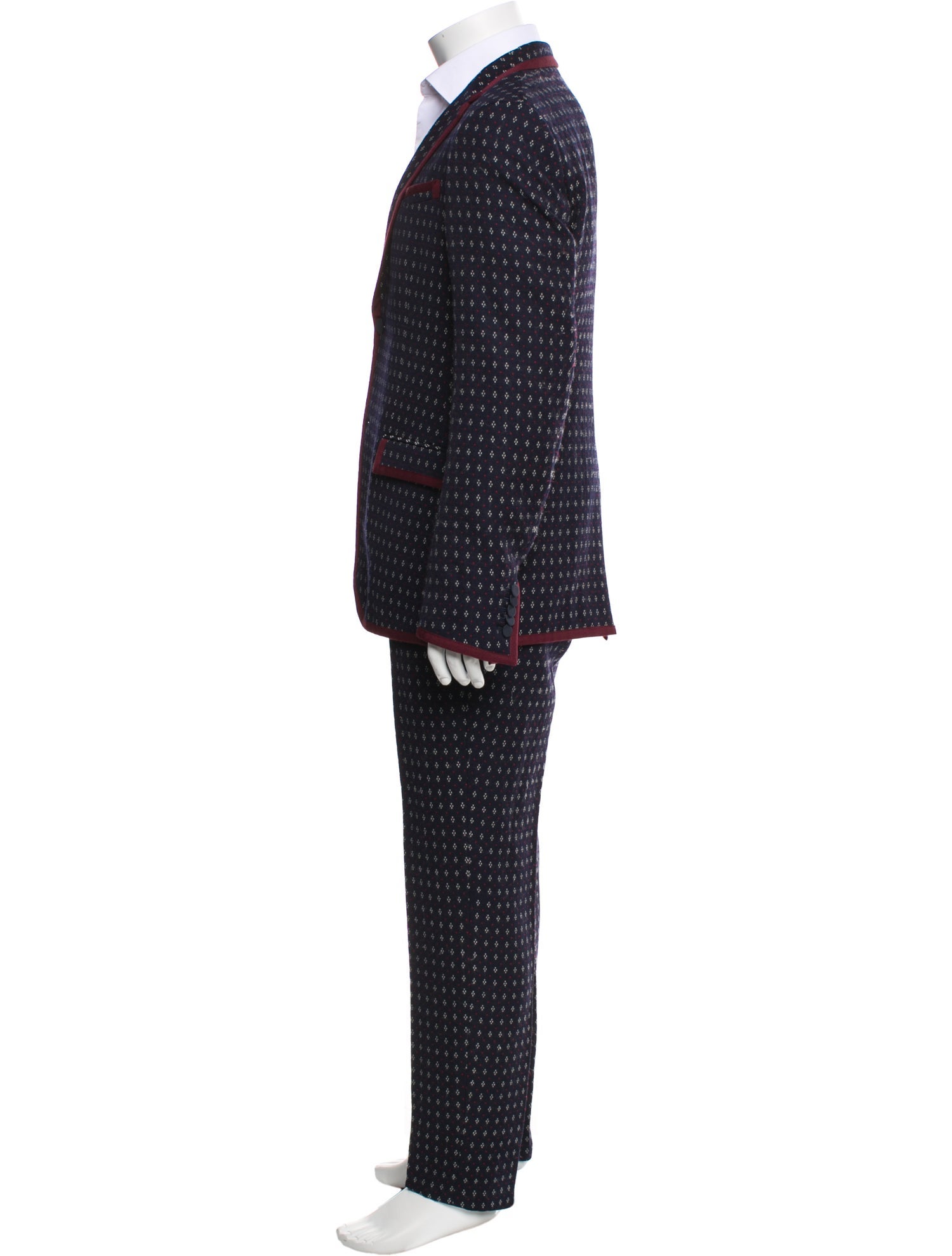 Gucci Wool Printed Two-Piece Suit