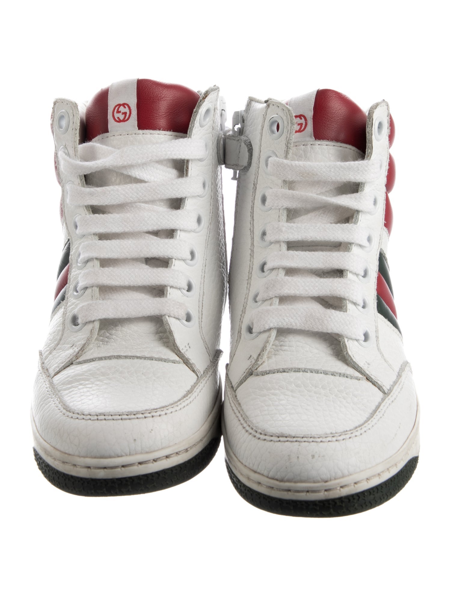 Gucci High-Top Leather Sneakers