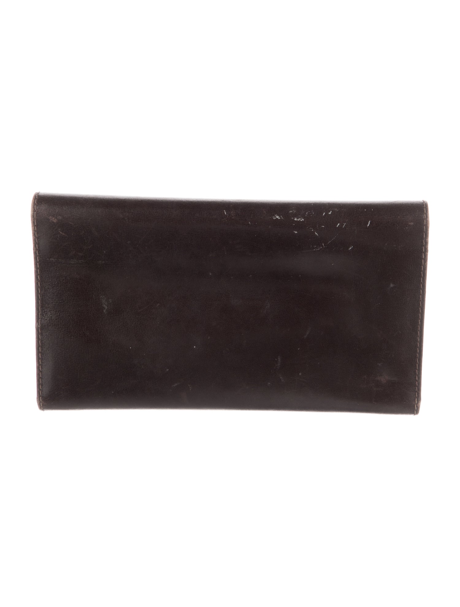 Gucci Vintage Buckle Continental Wallet Leather Wallet