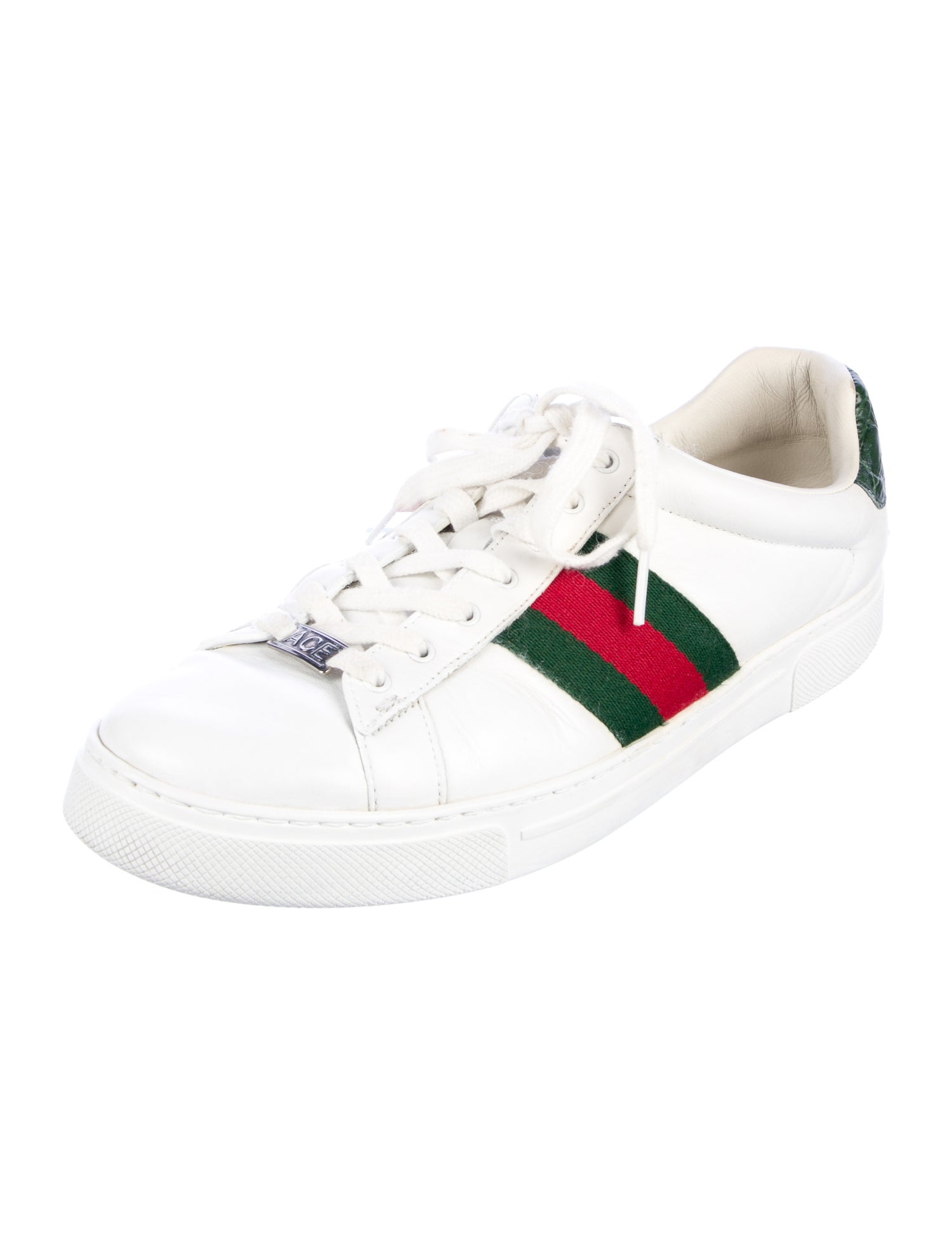 Gucci Leather Colorblock Pattern Sneakers