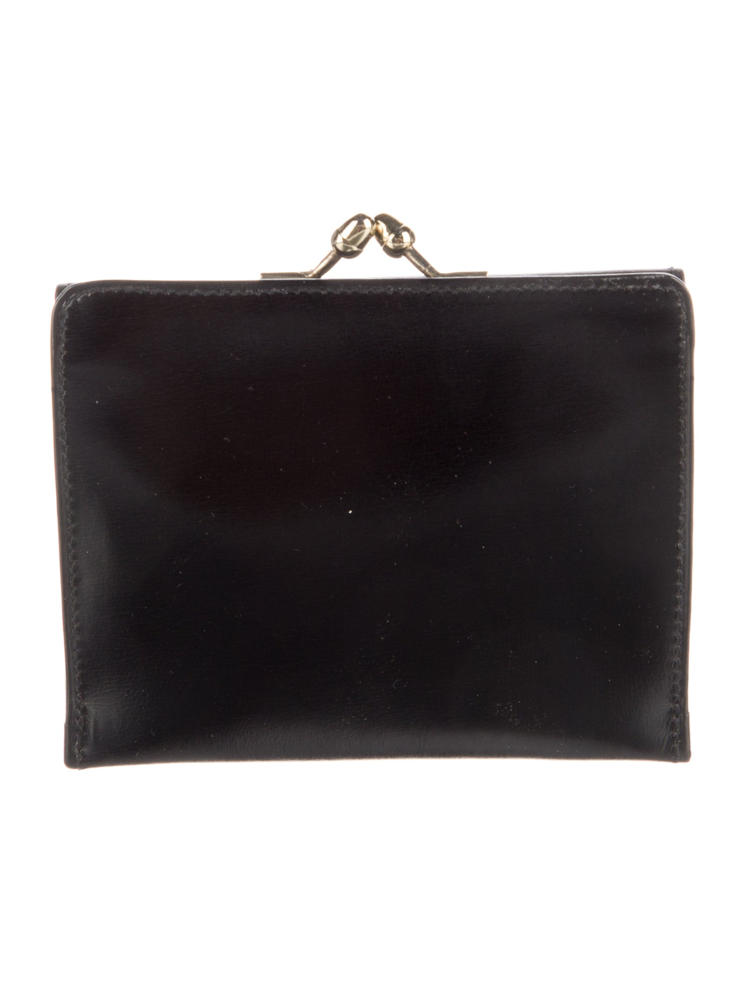 Gucci black leather wallet with an interlocking G GG Logo Coin Pouch