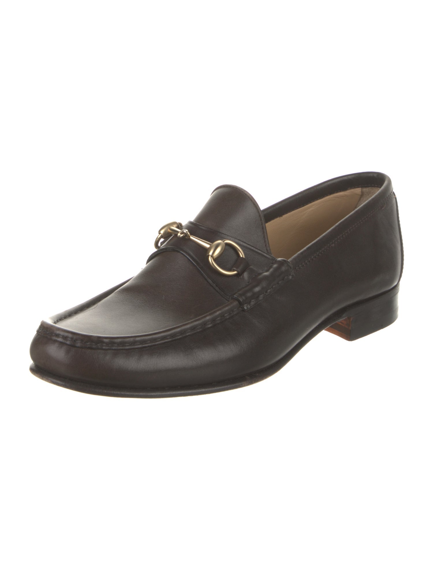 Gucci Horsebit Accent Leather Loafers