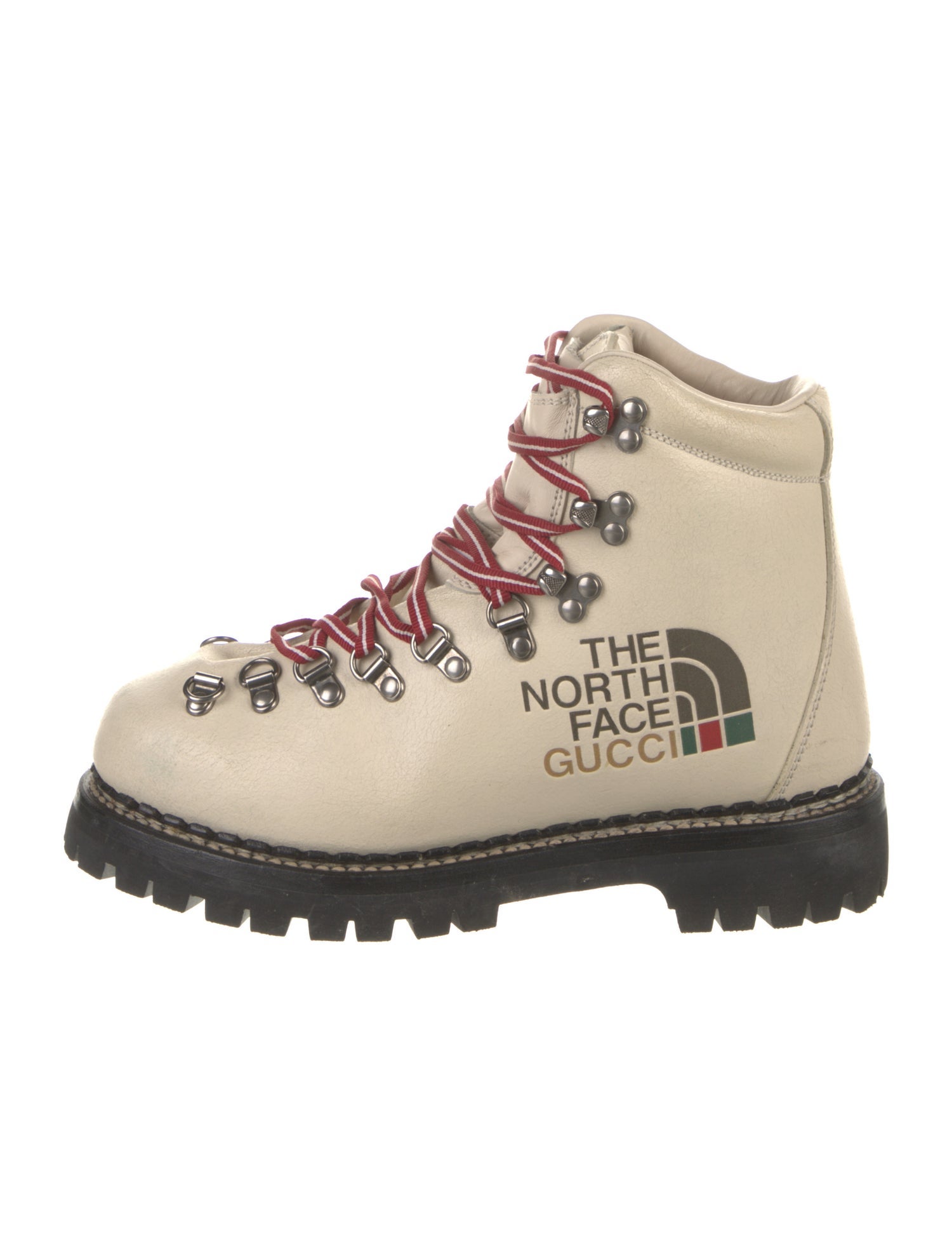 The North Face x Gucci Leather Graphic Print Hiking Boots