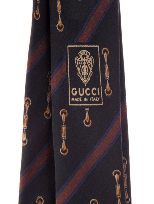 Gucci Pattern Print Silk Tie