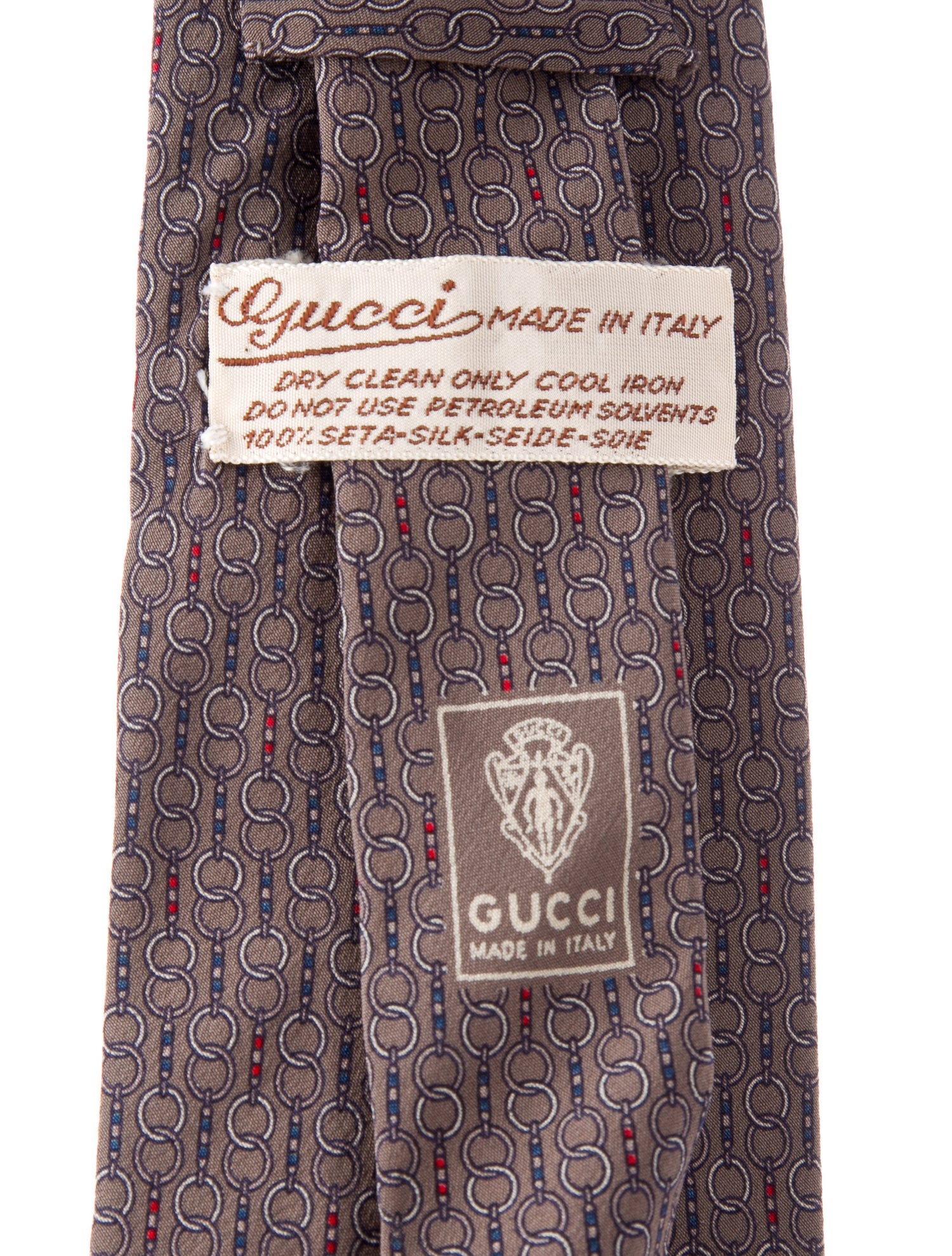 Gucci Pattern Print Silk Tie