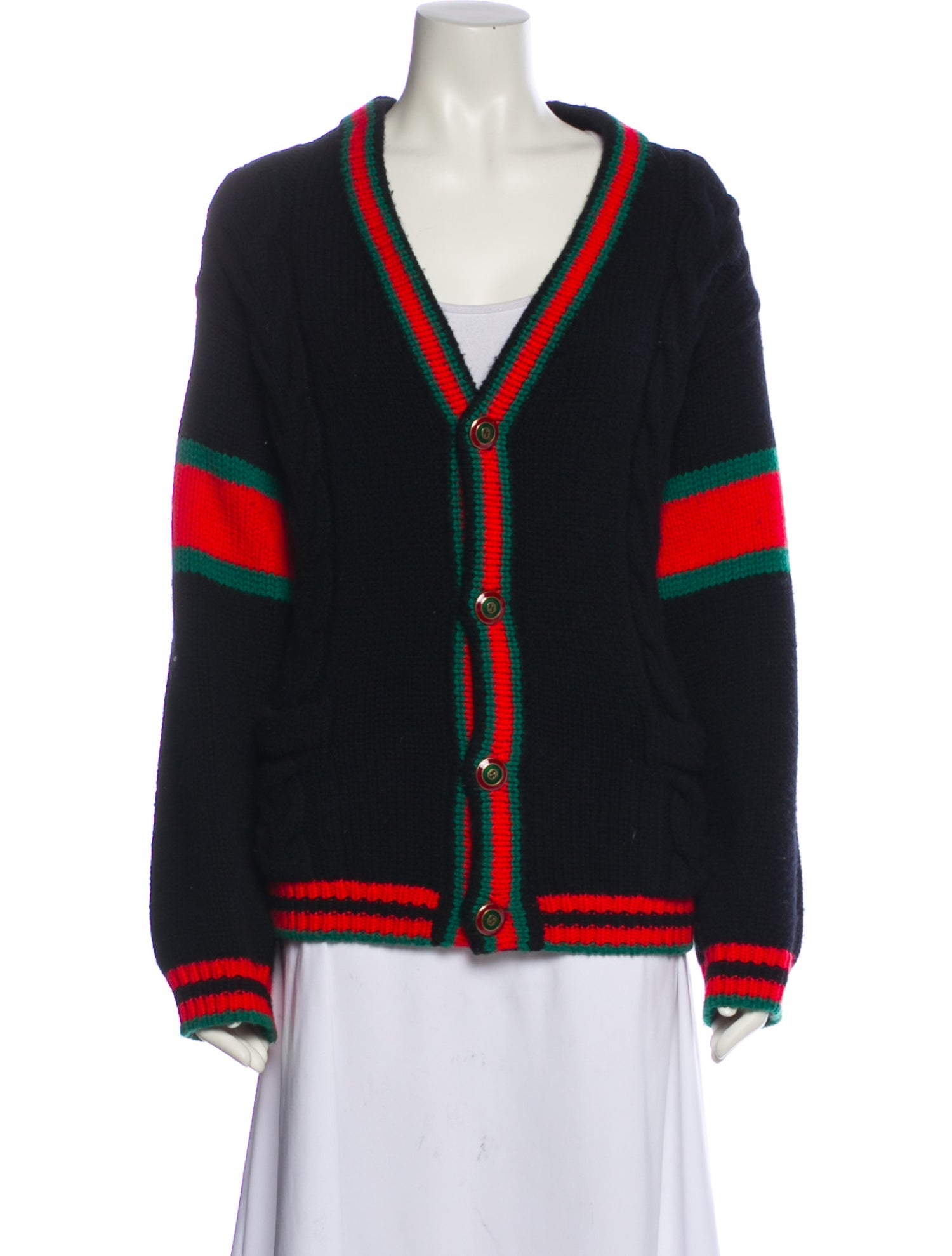 Gucci 2019 Web Accent Cardigan