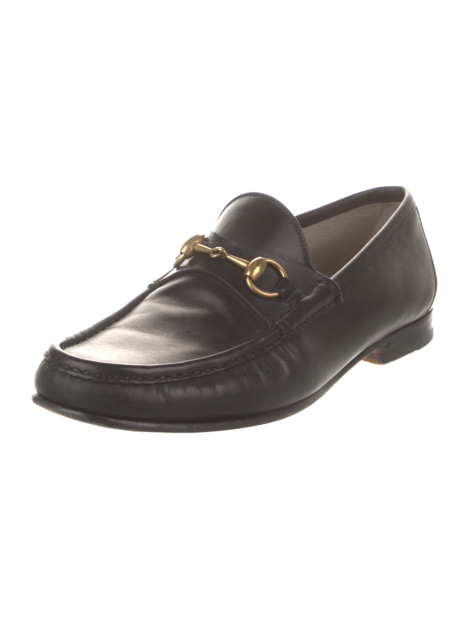 Gucci Horsebit Accent Leather Dress Loafers