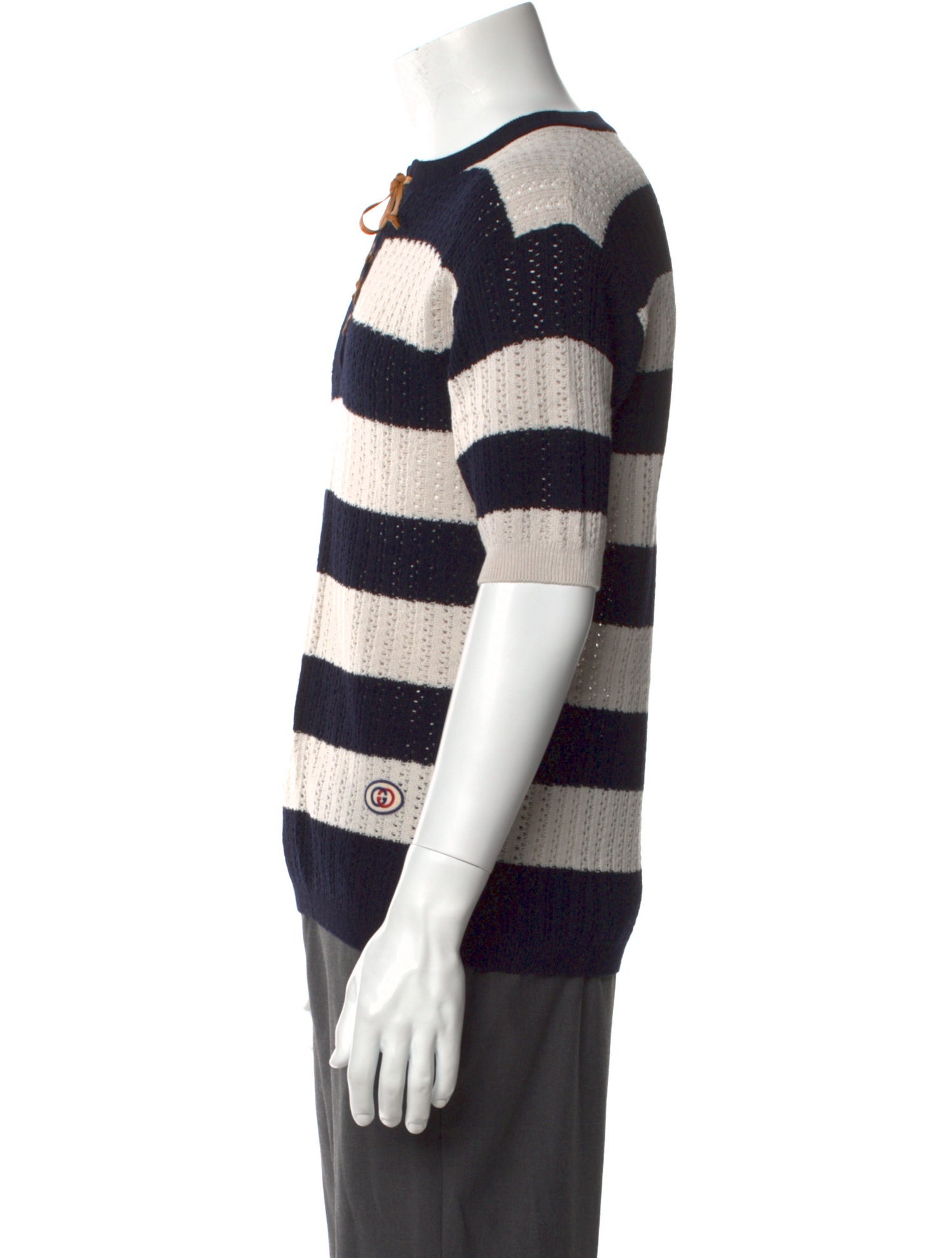 Gucci Interlocking G Logo Mock Neck Polo Sweater