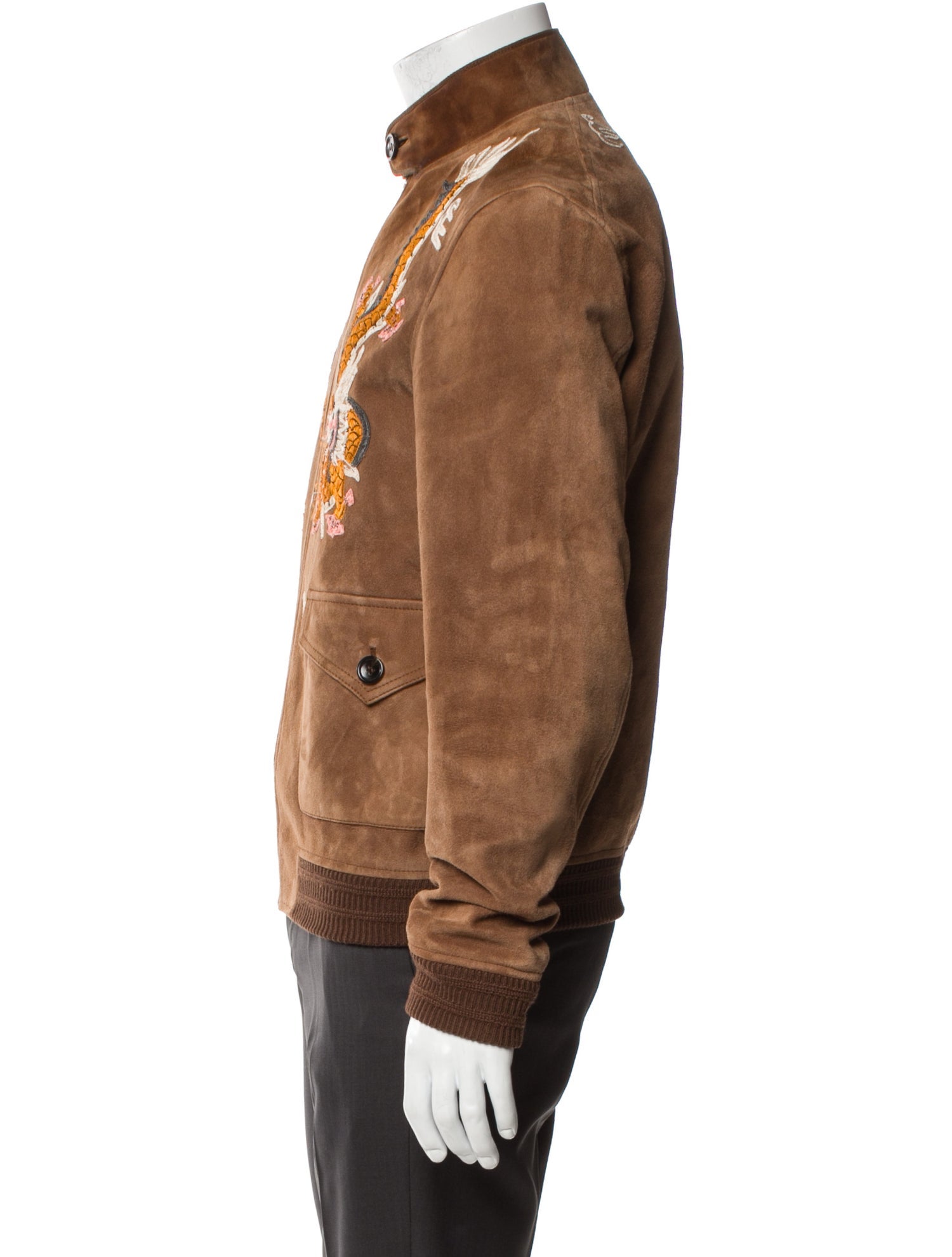 Gucci 2017 Goat Leather Bomber Jacket