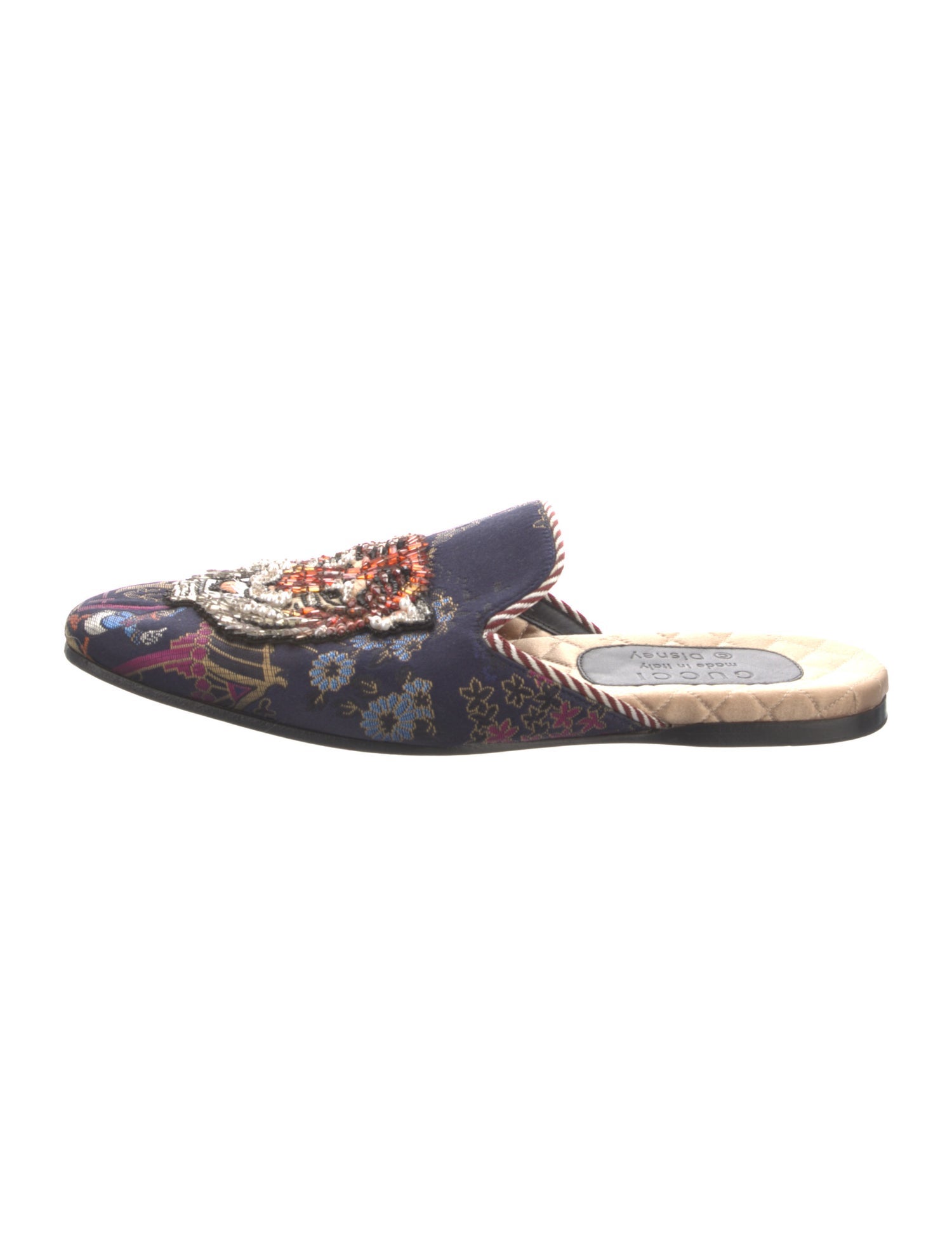 Gucci Satin Printed Slippers