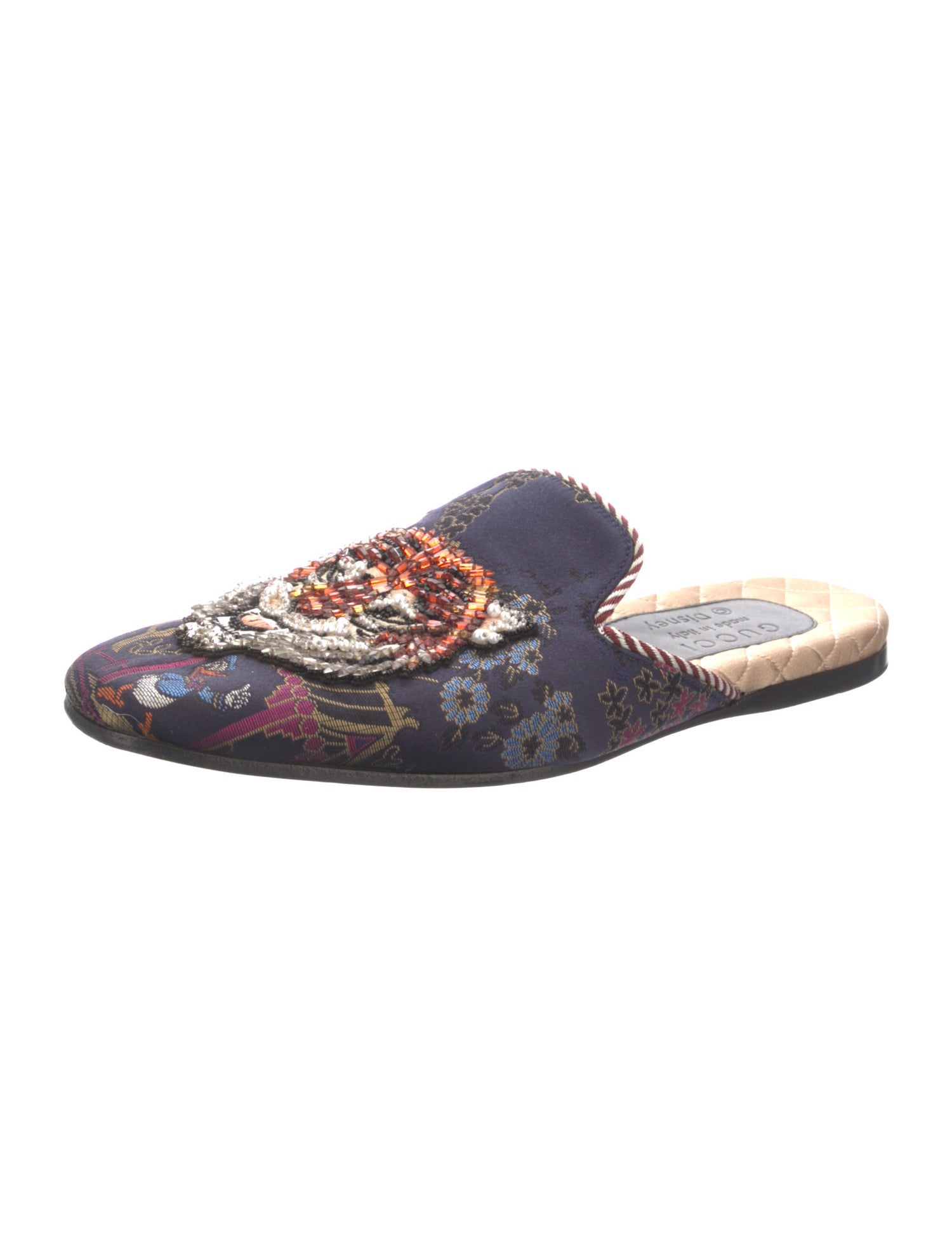 Gucci Satin Printed Slippers