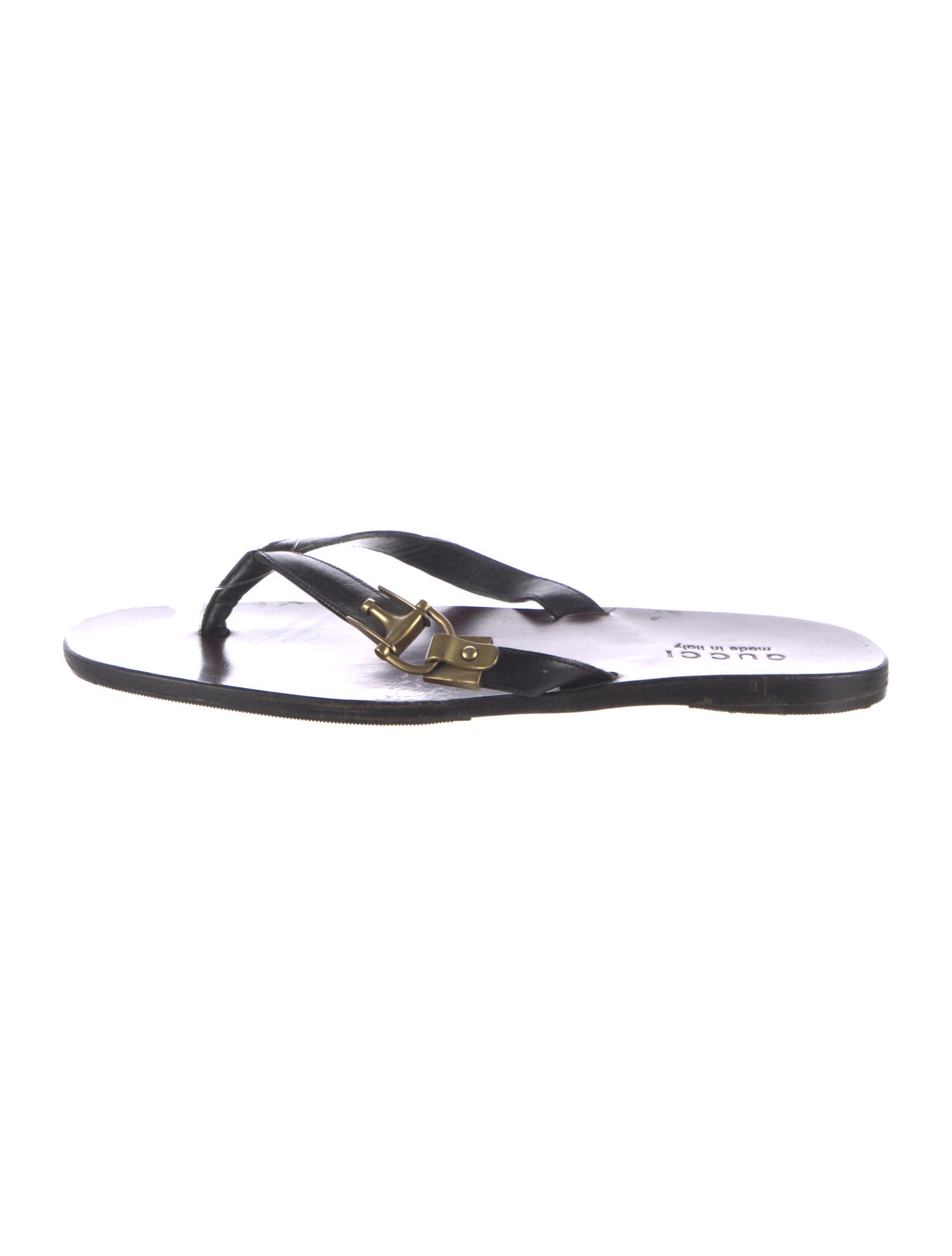 Gucci Leather Flip Flops