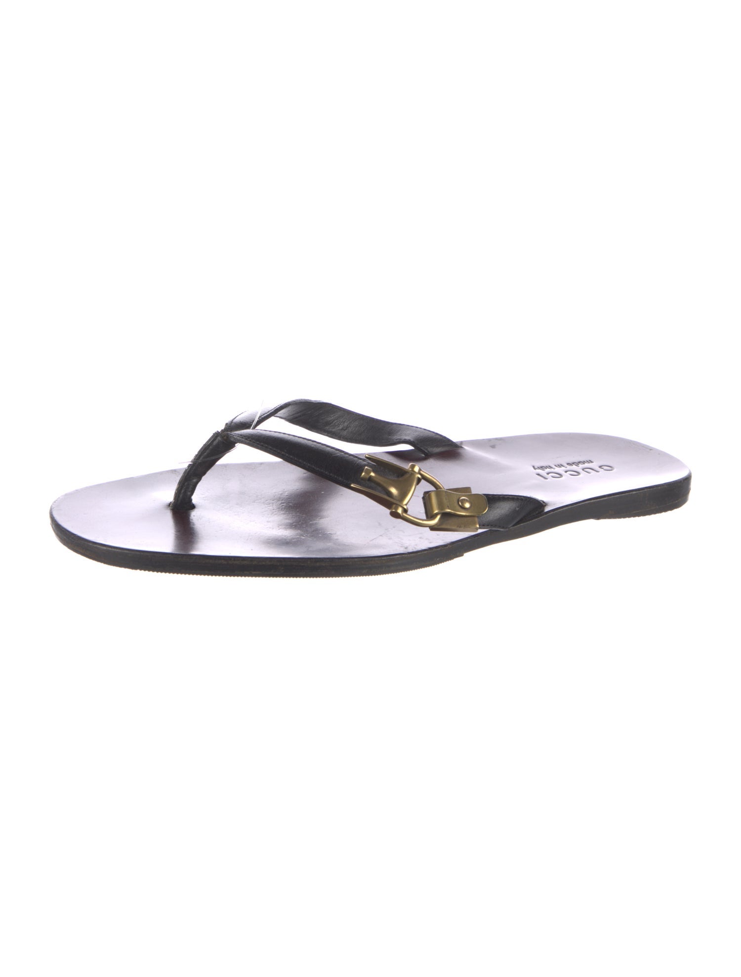 Gucci Leather Flip Flops