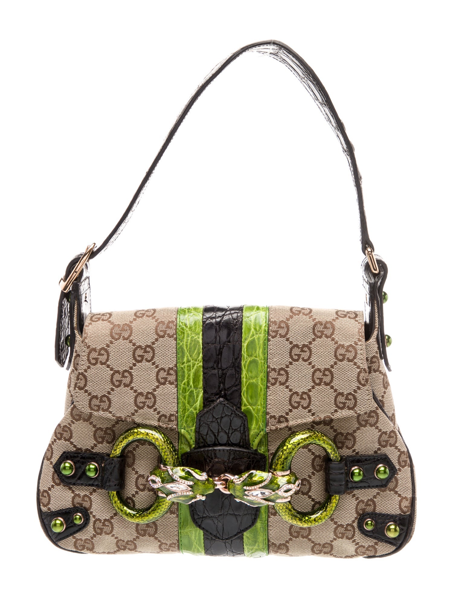 Gucci Canvas Horsebit Serpent