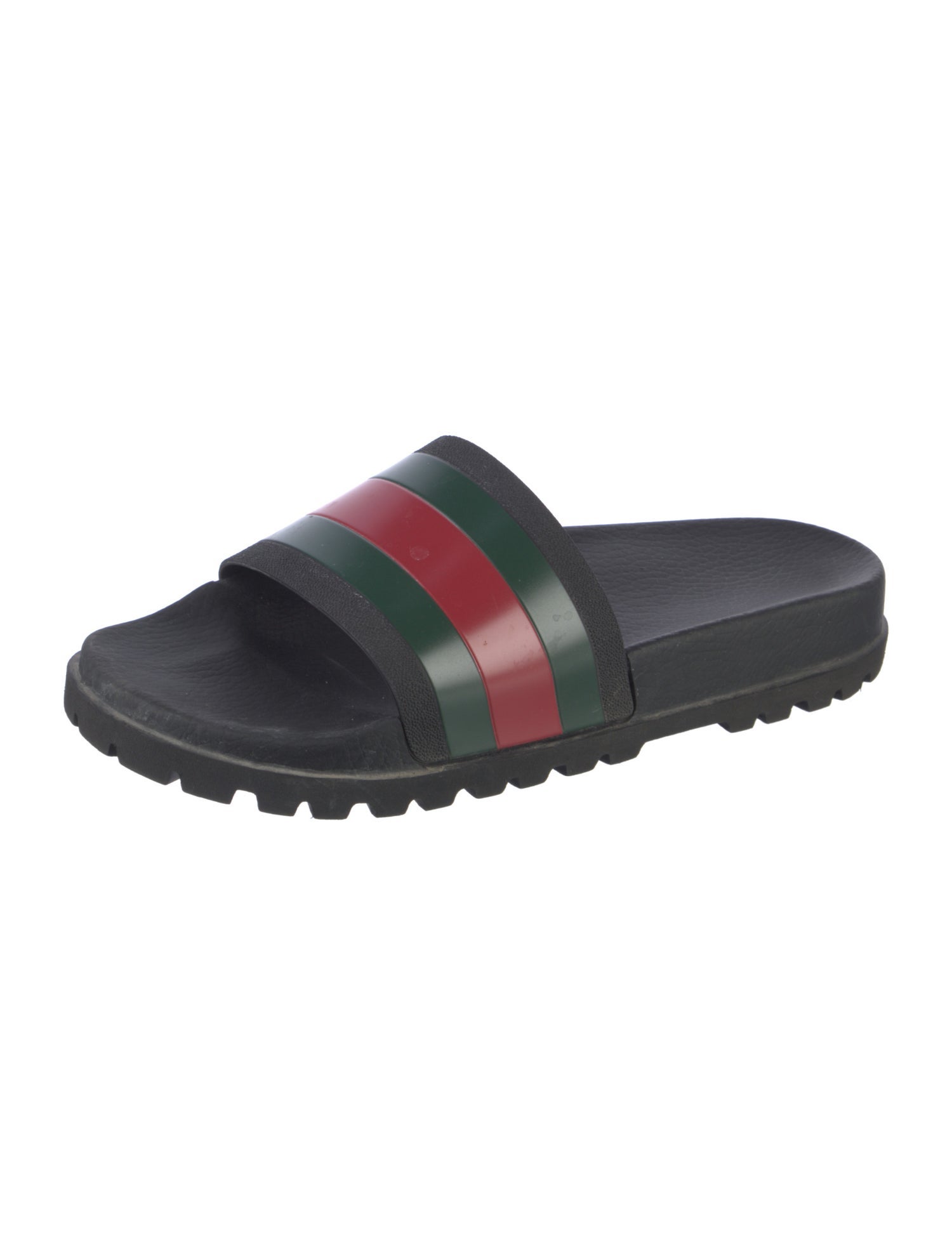 Gucci Web Accent Rubber Slides