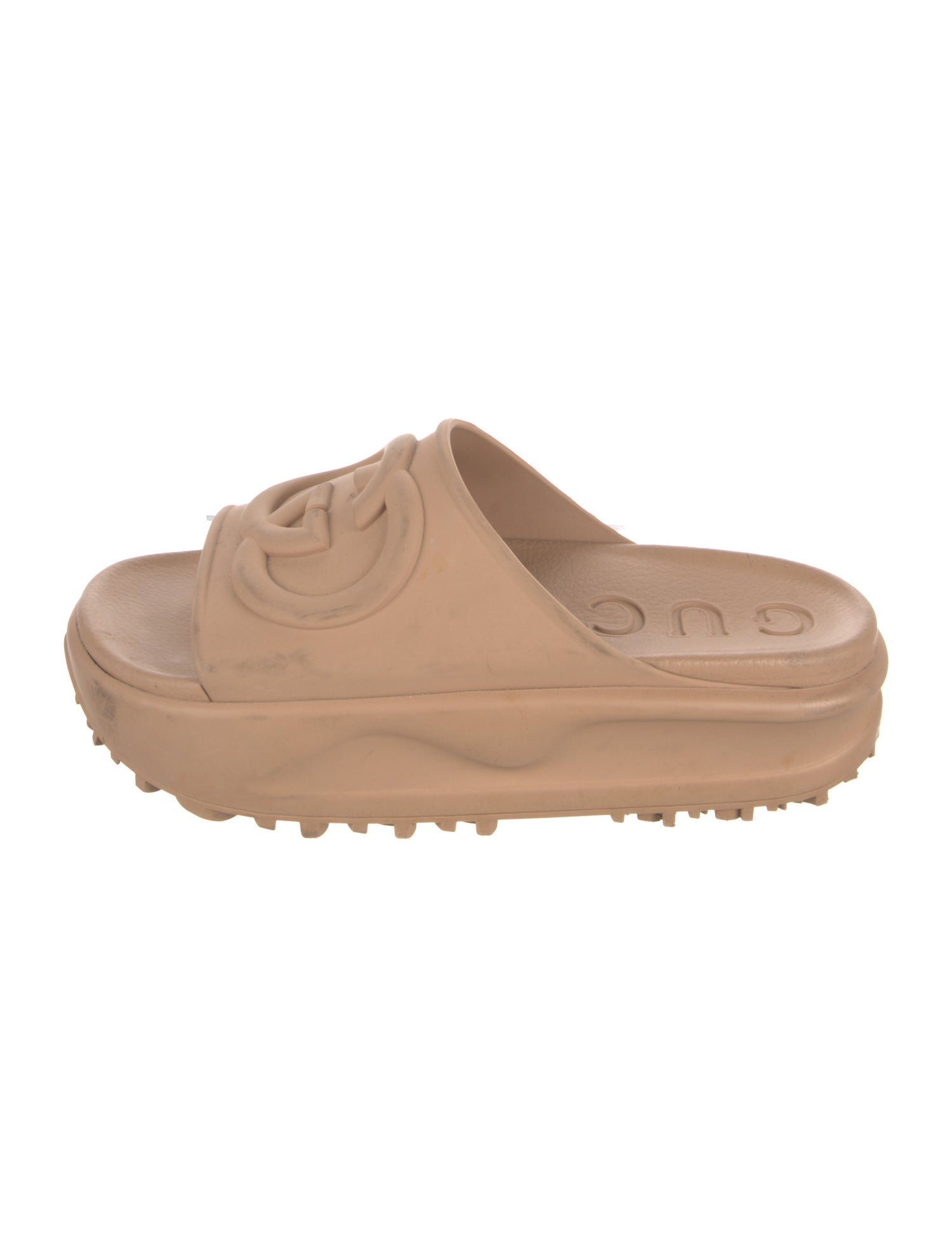 Gucci Interlocking G Logo Rubber Slides