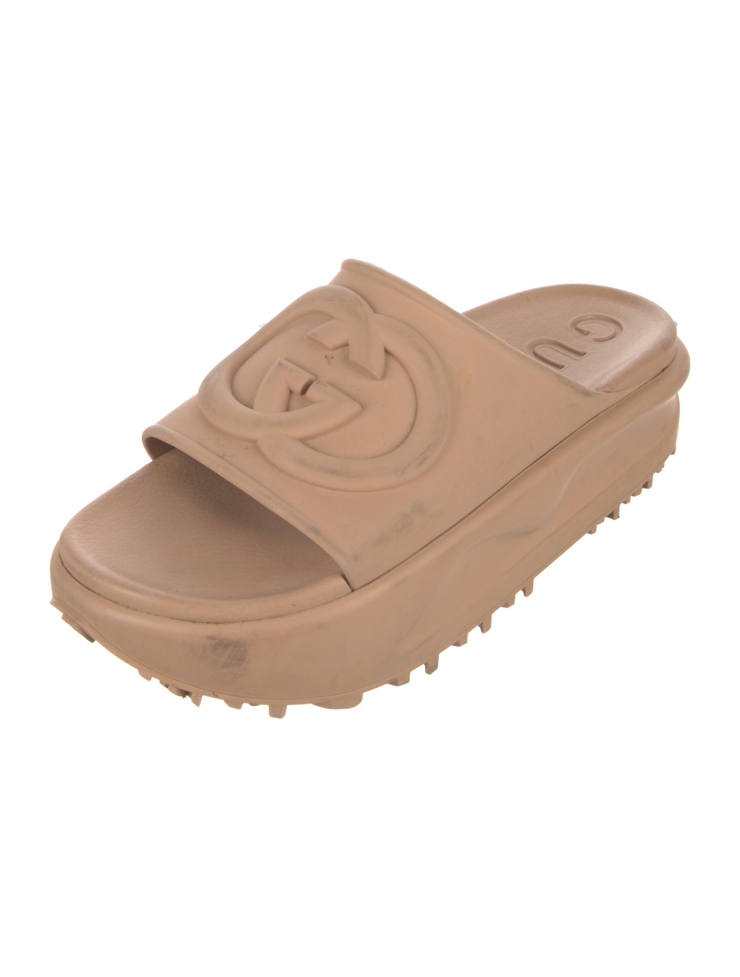 Gucci Interlocking G Logo Rubber Slides