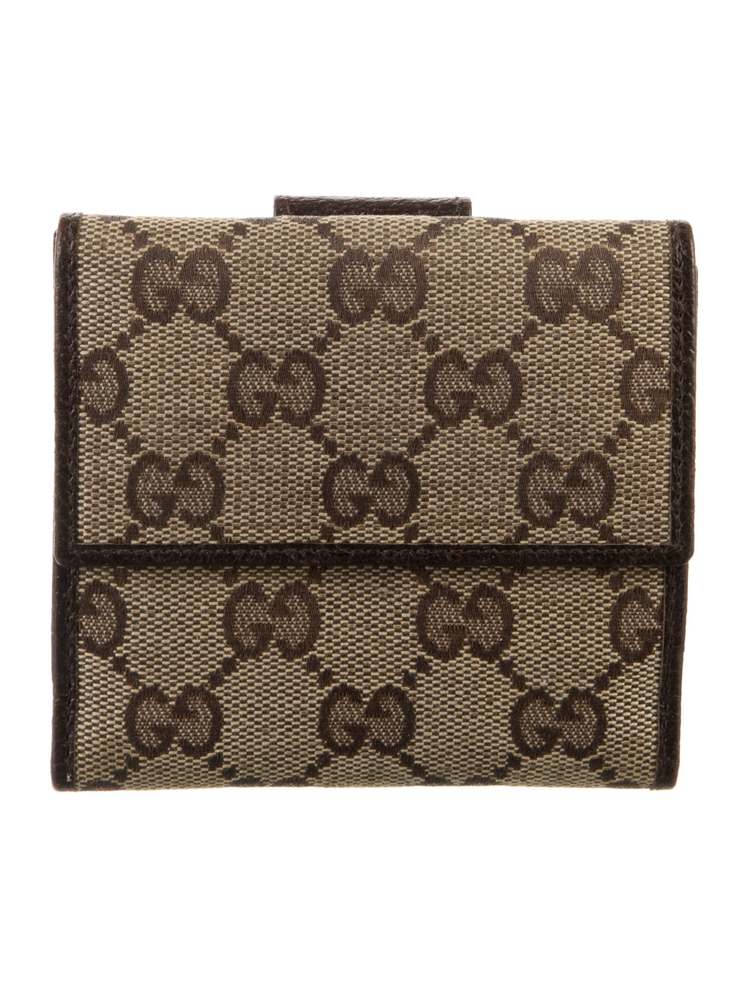 GG Monogram Bifold GG Canvas Compact Wallet