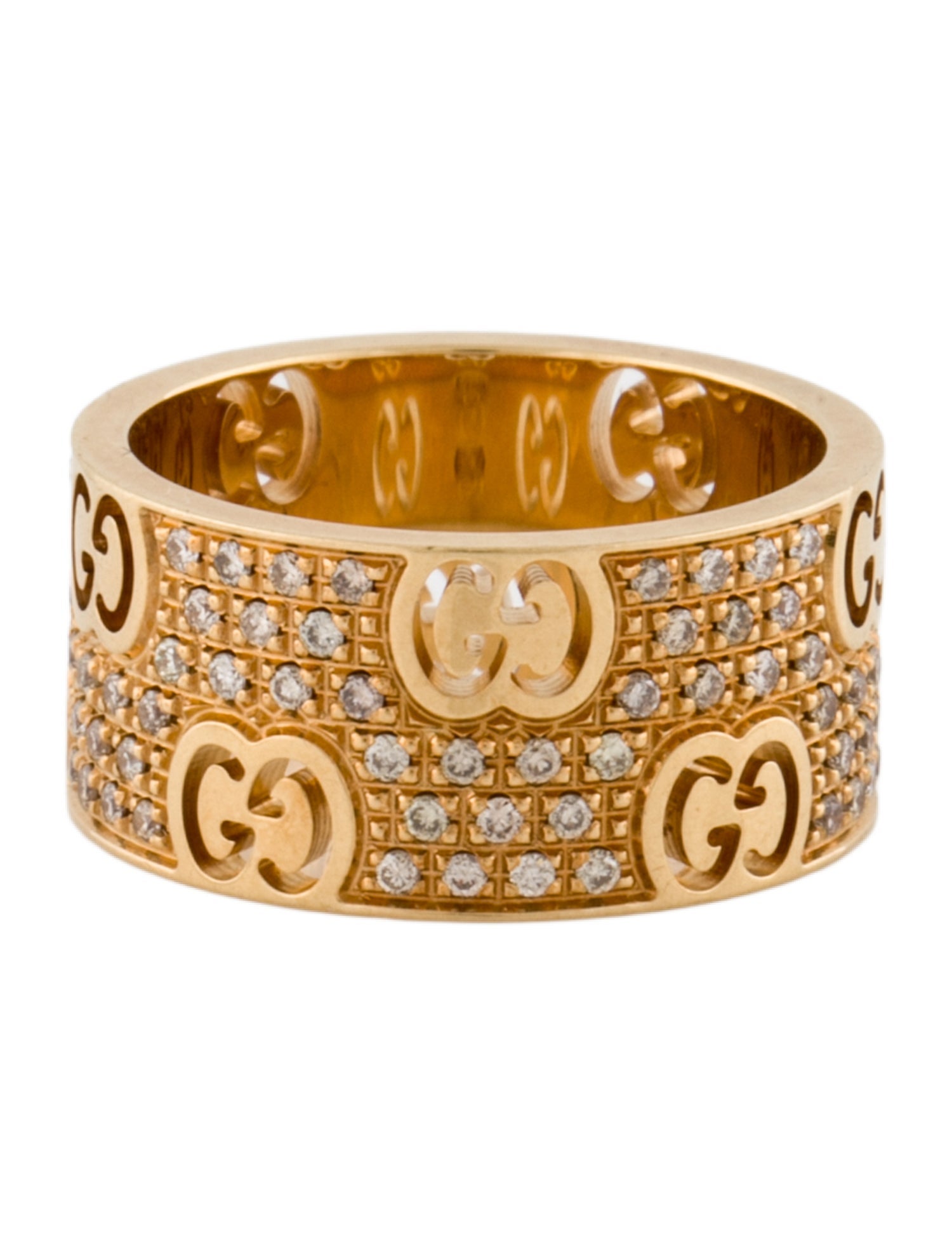 Gucci 18K Diamond Icon Stardust Wide Band