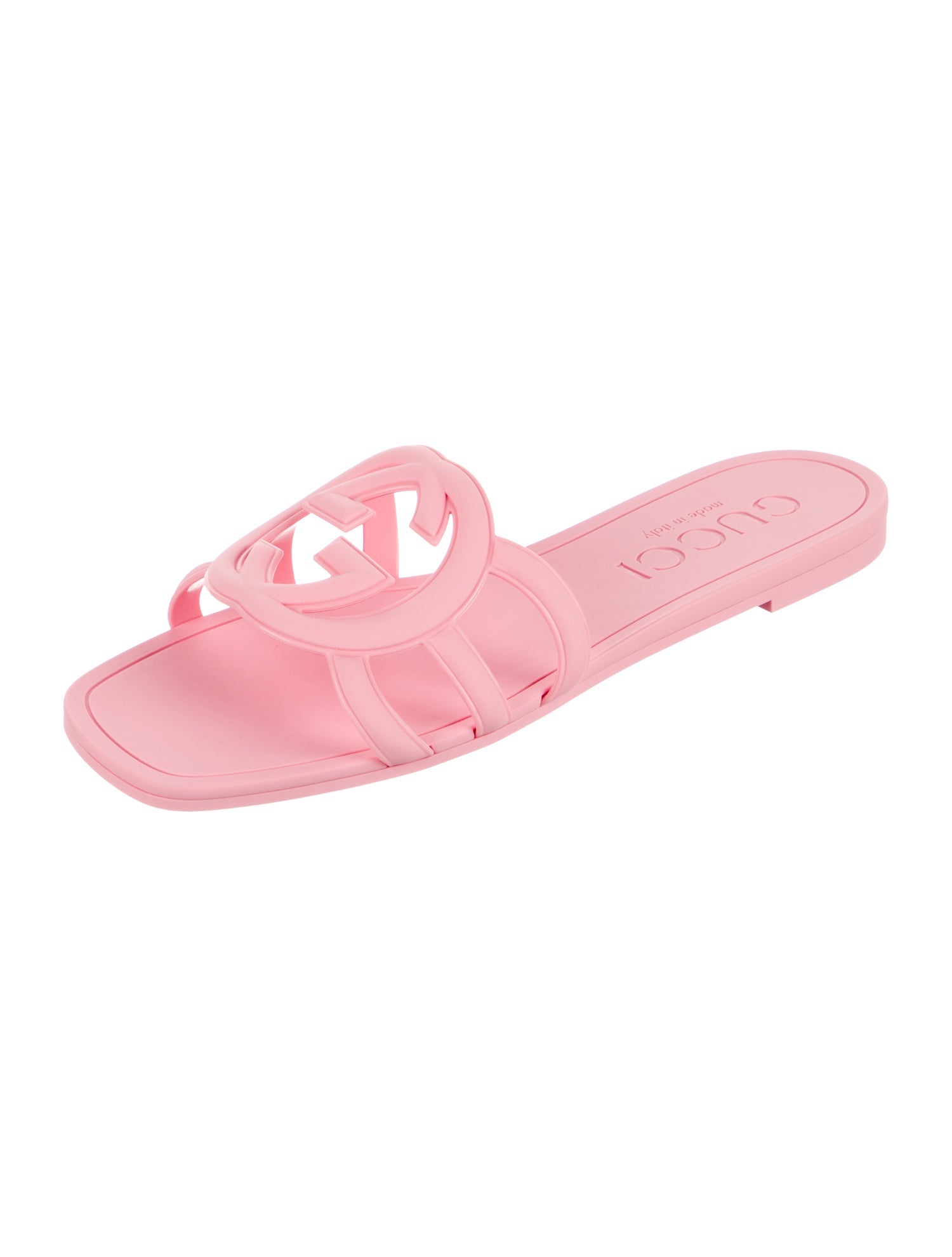 Gucci Interlocking G Logo Rubber Slides