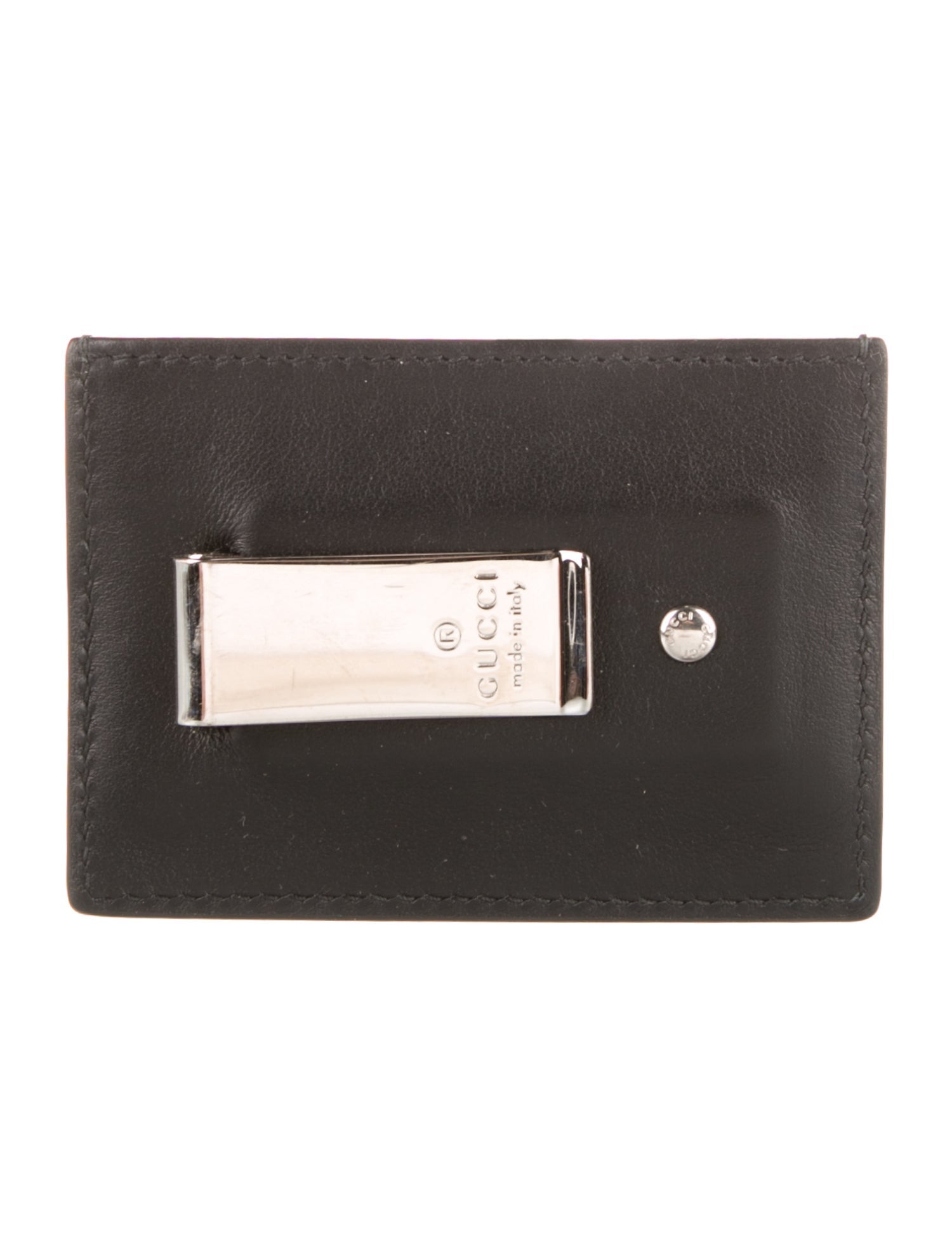 Gucci GG Marmont Card Case w/ Money Clip Double G Logo Card Holder