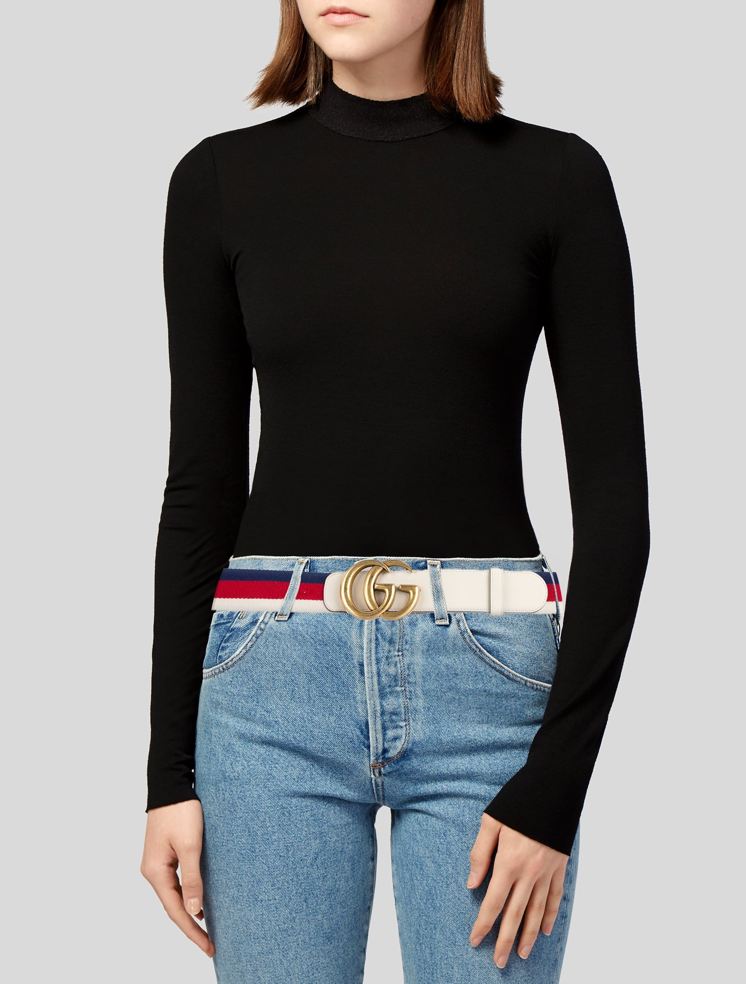 Gucci Double G Logo Wide Belt