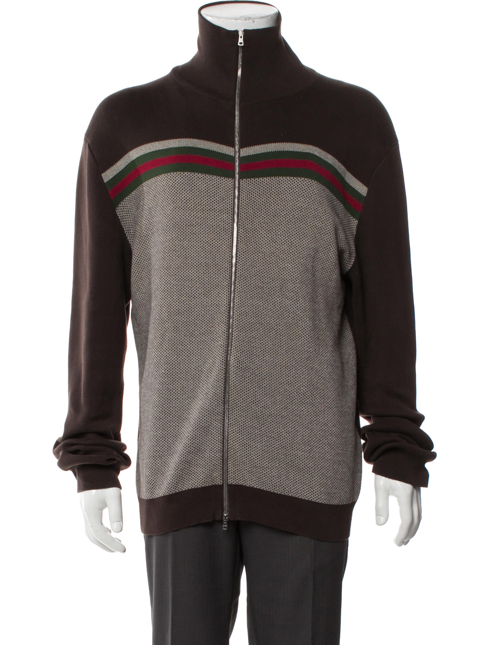 Gucci Late 2000's - Early 2010's Web Accent Cardigan