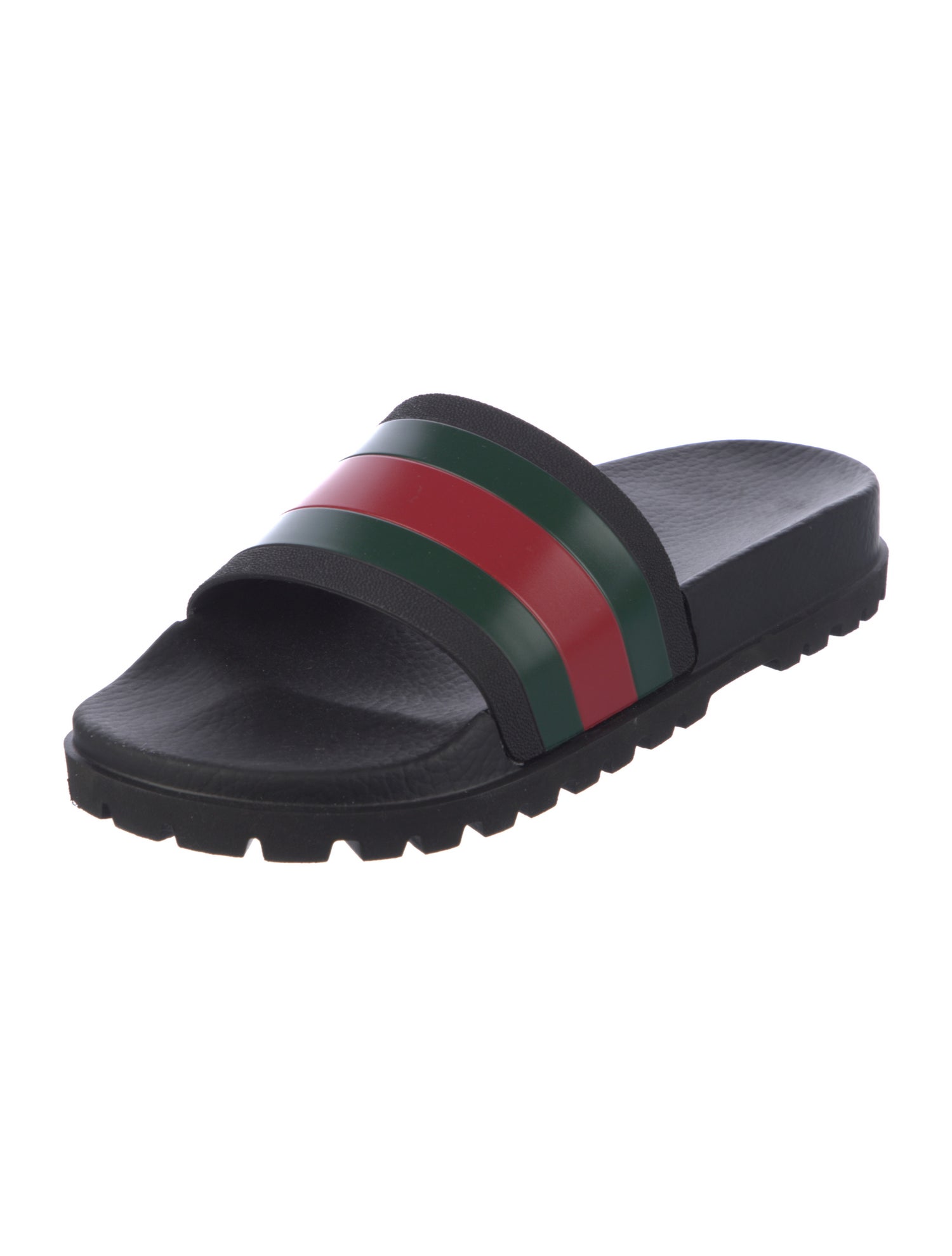 Gucci Web Accent Rubber Slides